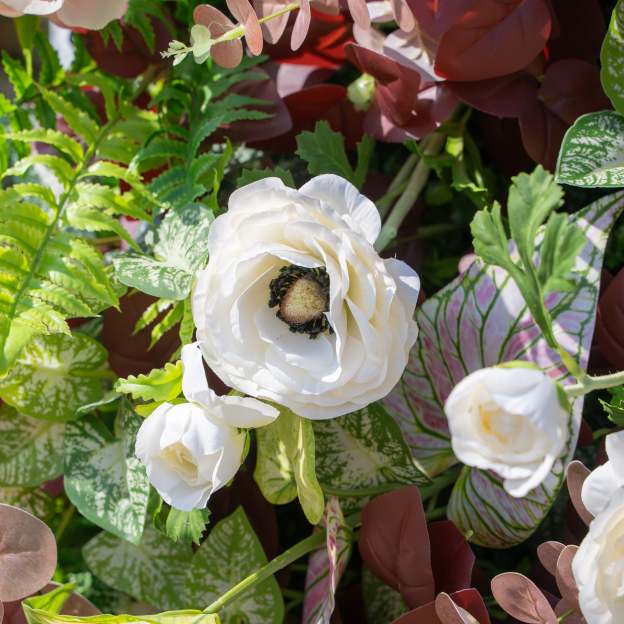 Adelaide：4D Fabric Artificial rolling up curtain flower wall (Ready to ship)