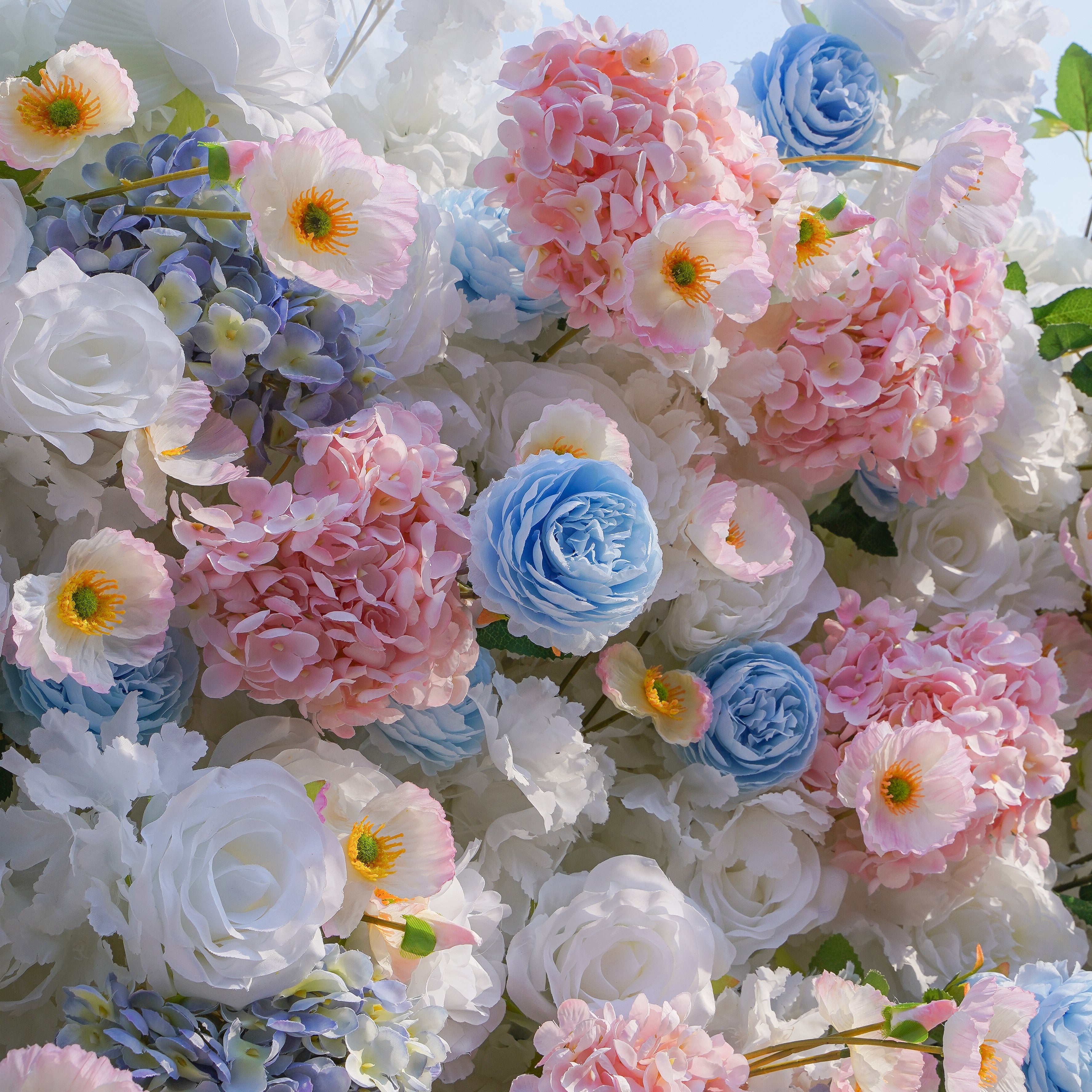 Bee：5D Fabric Artificial rolling up curtain flower wall