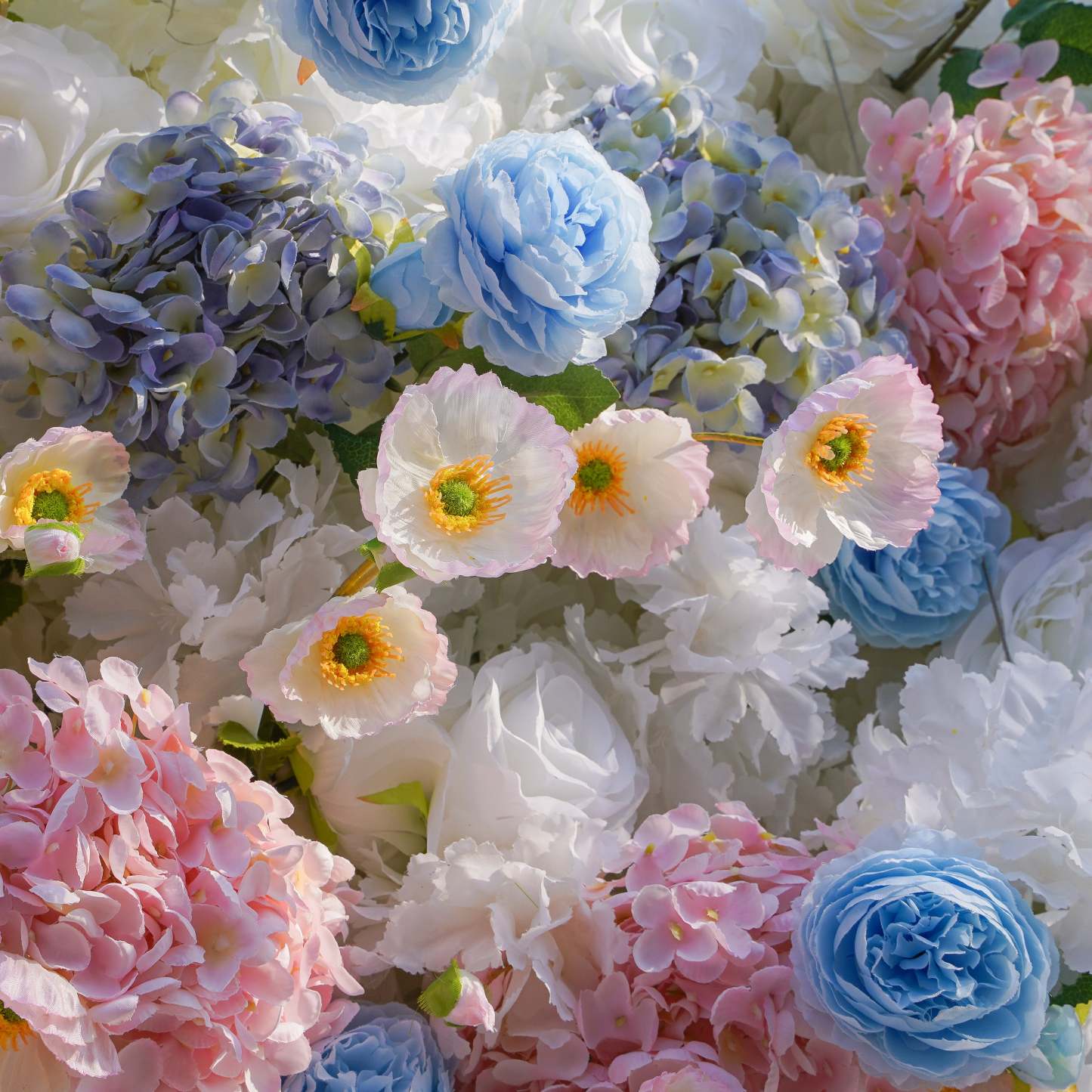 Bee：5D Fabric Artificial rolling up curtain flower wall