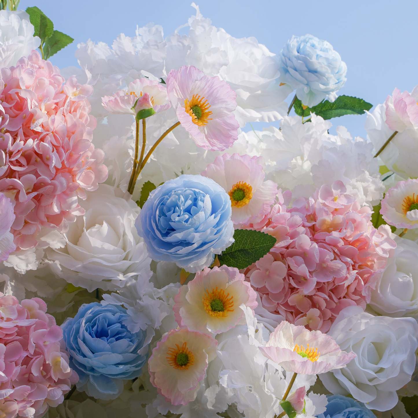 Bee：5D Fabric Artificial rolling up curtain flower wall