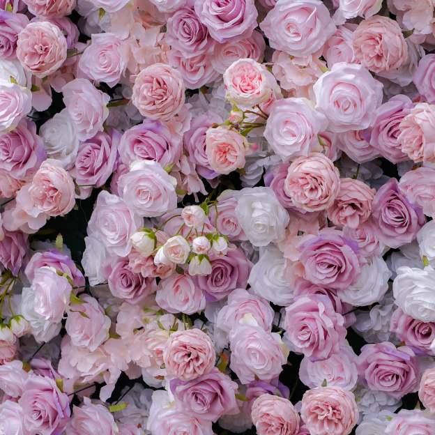 Bliss：4D Fabric Artificial zip up curtain flower wall 8ft*8ft