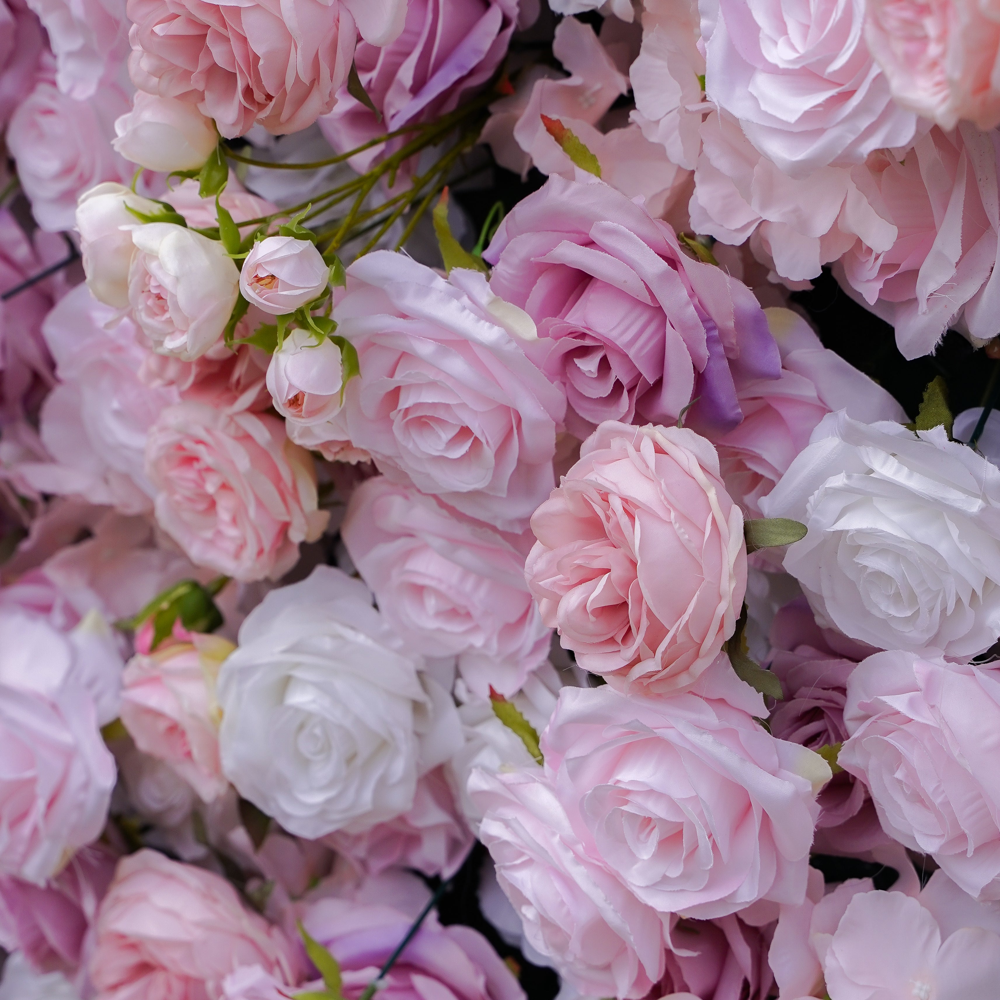 Bliss：4D Fabric Artificial zip up curtain flower wall 8ft*8ft