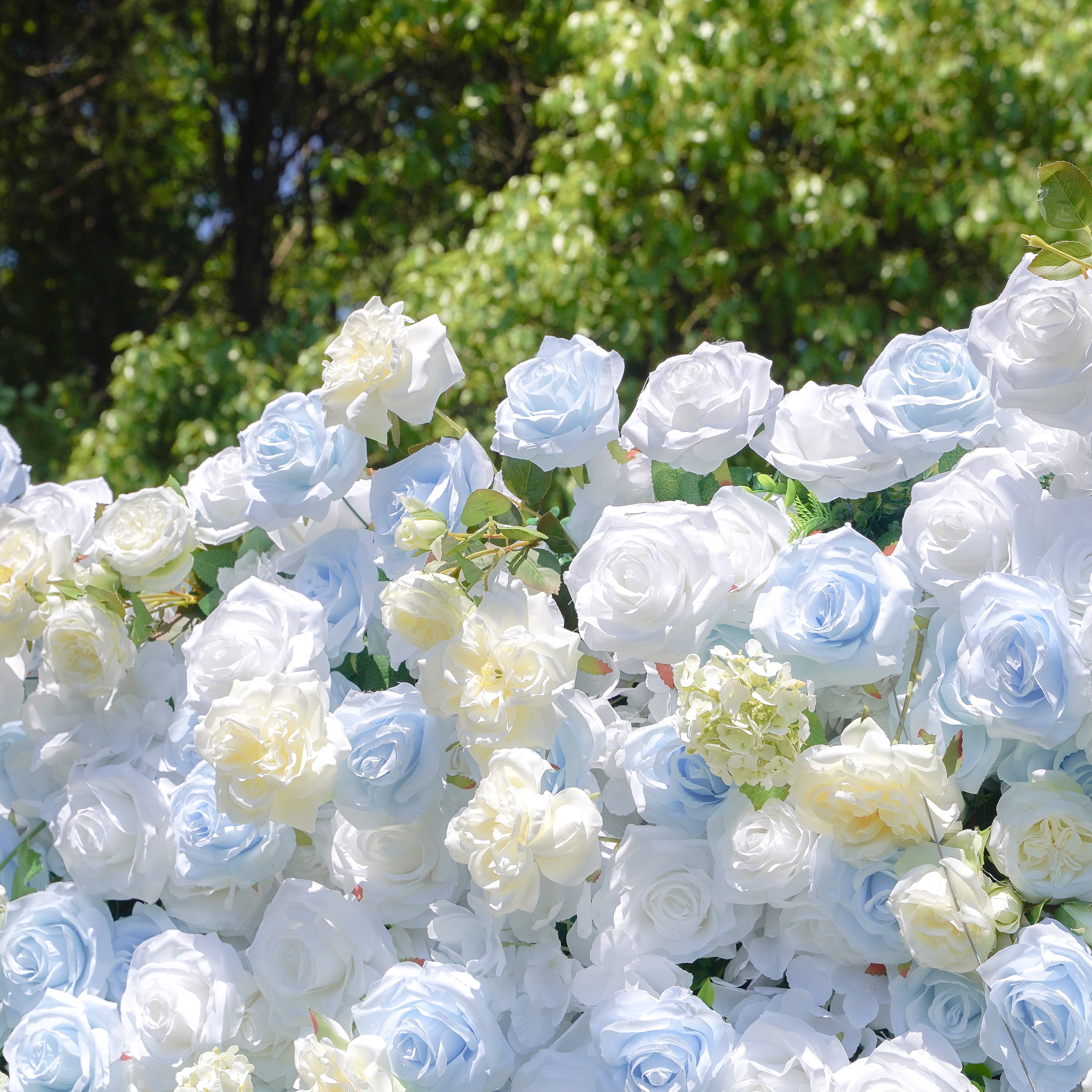 BlueSky：4D Fabric Artificial zip up curtain flower wall 8ft*8ft