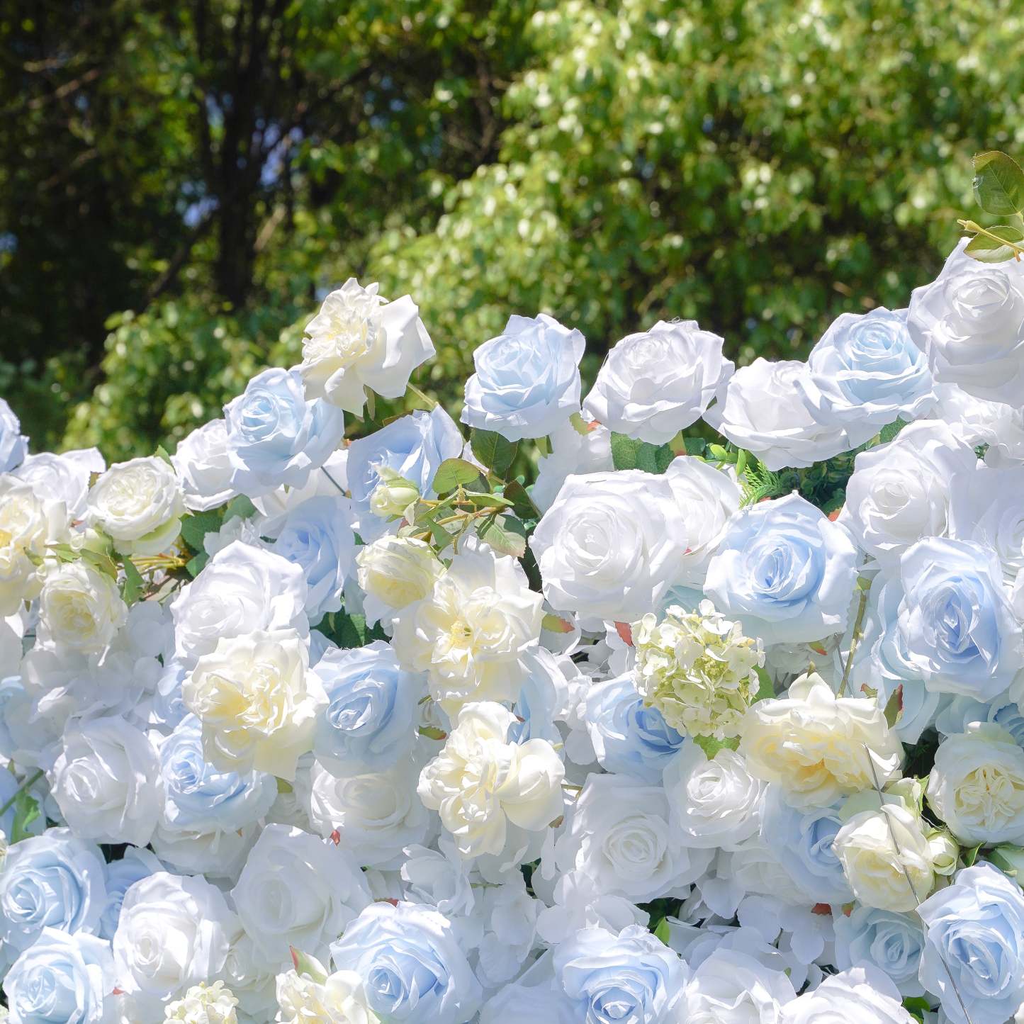 BlueSky：4D Fabric Artificial zip up curtain flower wall 8ft*8ft