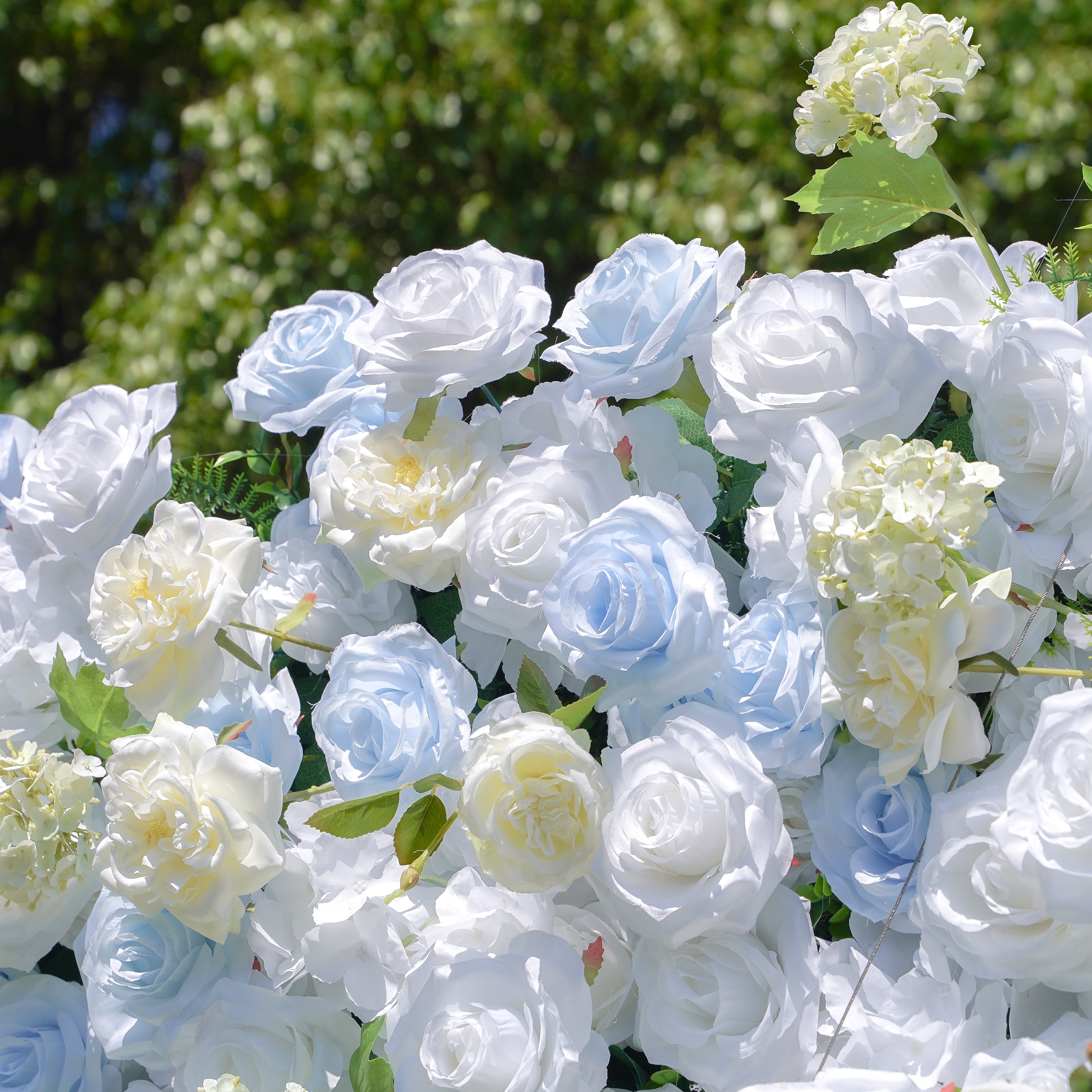 BlueSky：4D Fabric Artificial zip up curtain flower wall 8ft*8ft