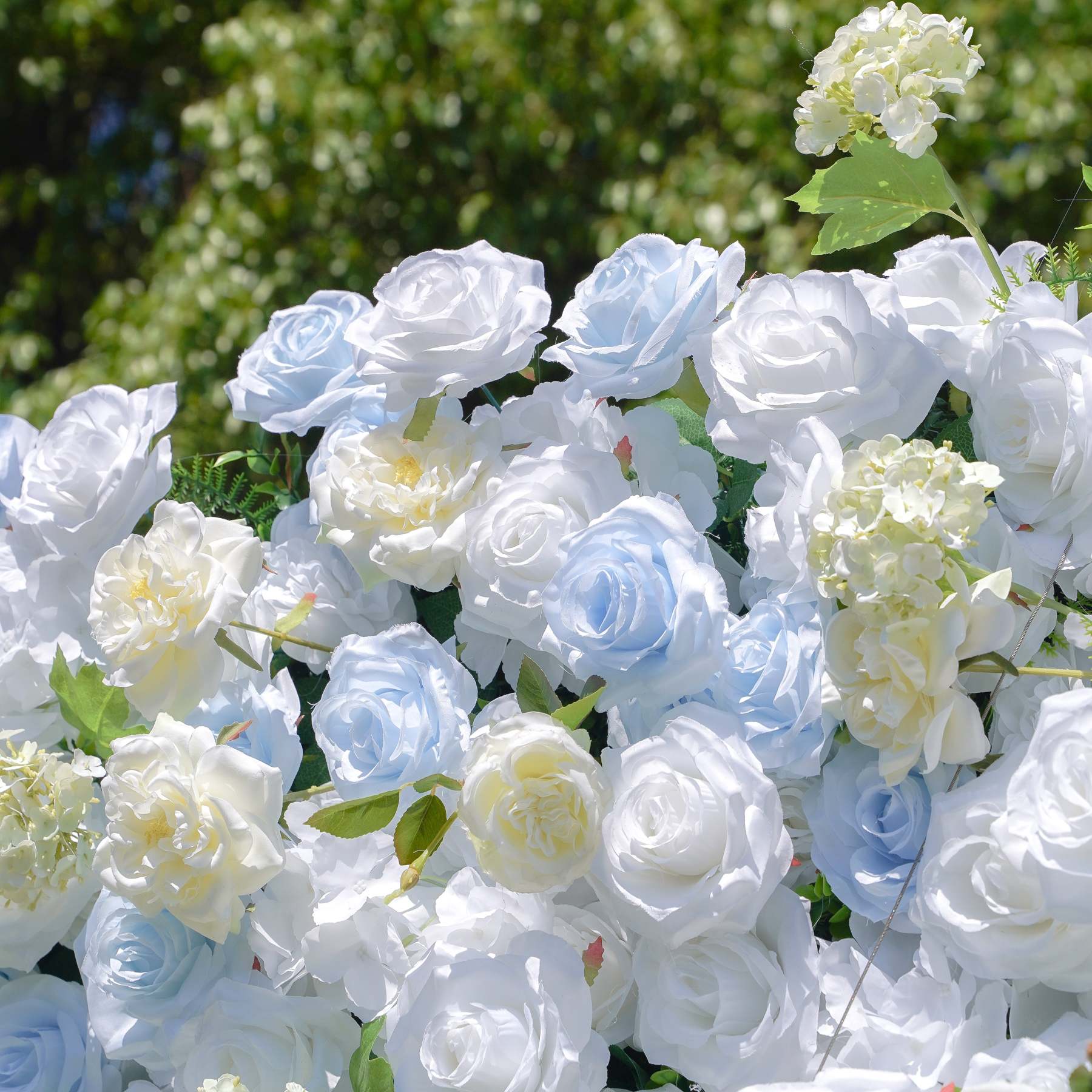 BlueSky：4D Fabric Artificial zip up curtain flower wall 8ft*8ft