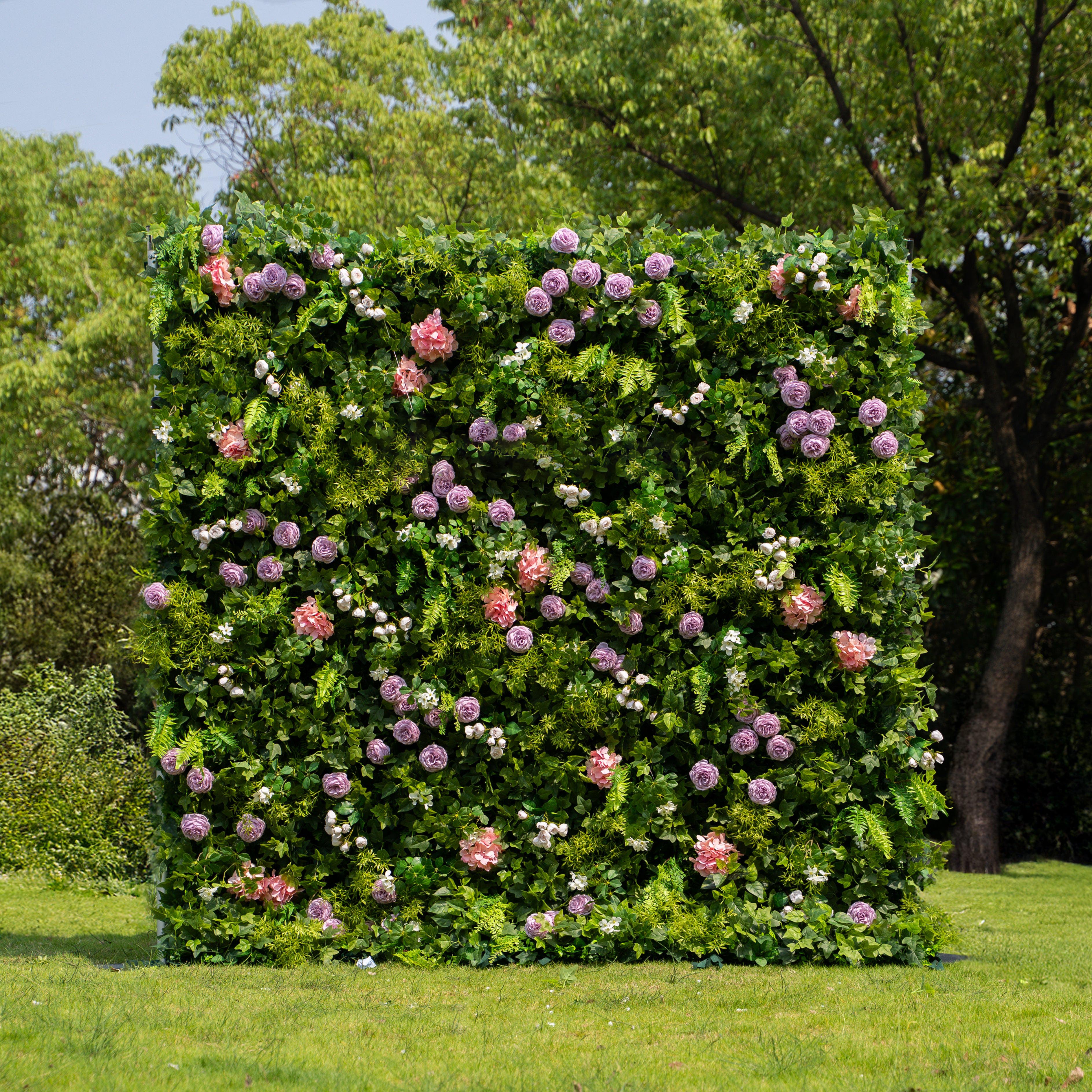 Brett：5D Fabric Artificial rolling up curtain flower wall