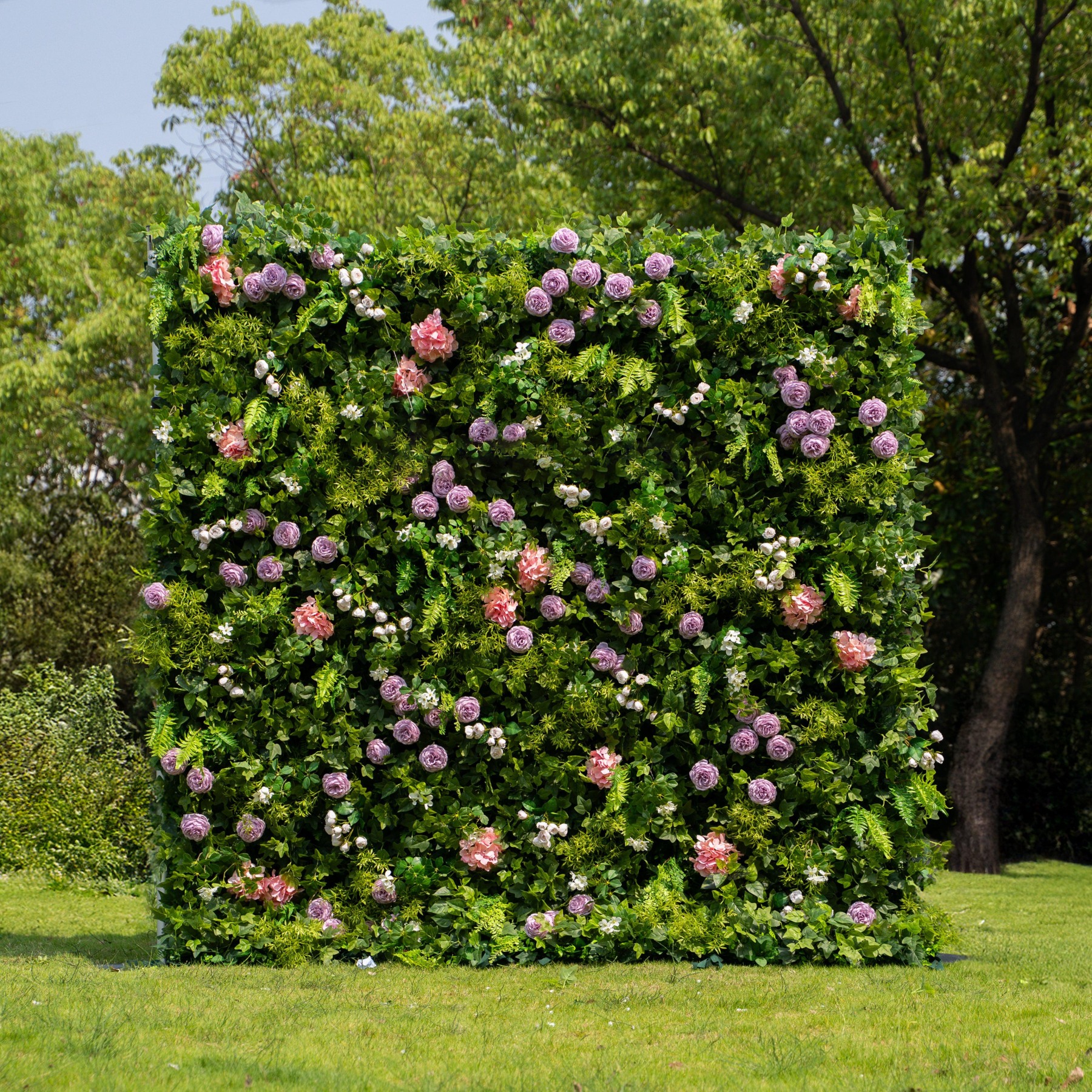 Brett：5D Fabric Artificial rolling up curtain flower wall