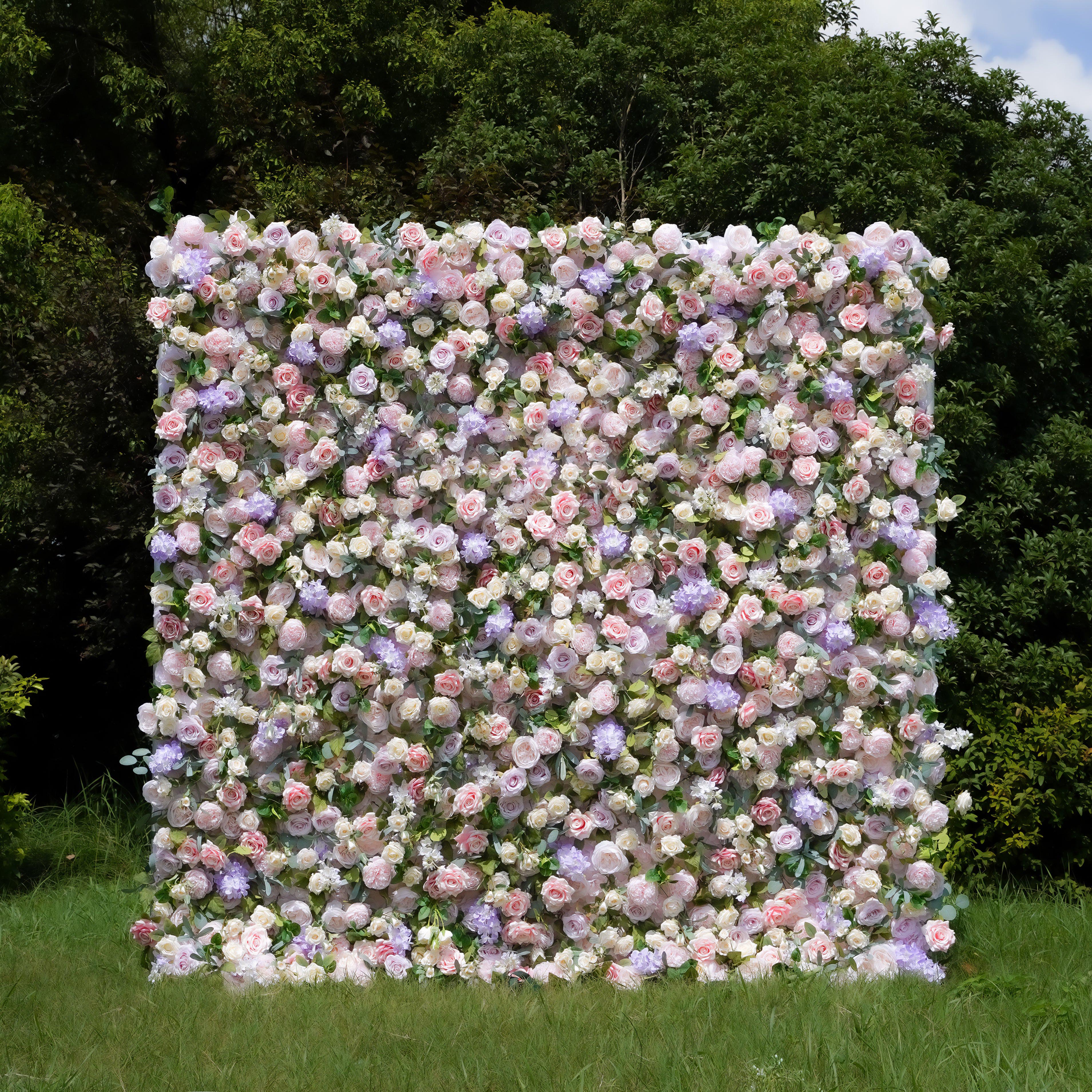 Briar：7D Fabric Artificial rolling up curtain flower wall