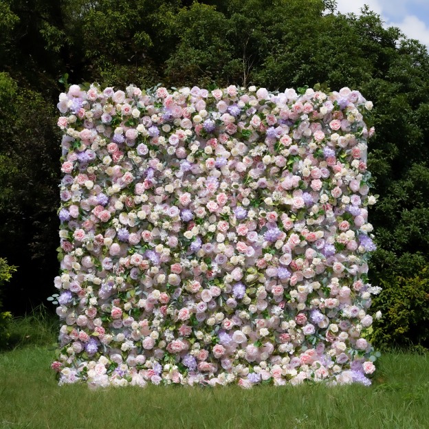 Briar：7D Fabric Artificial rolling up curtain flower wall