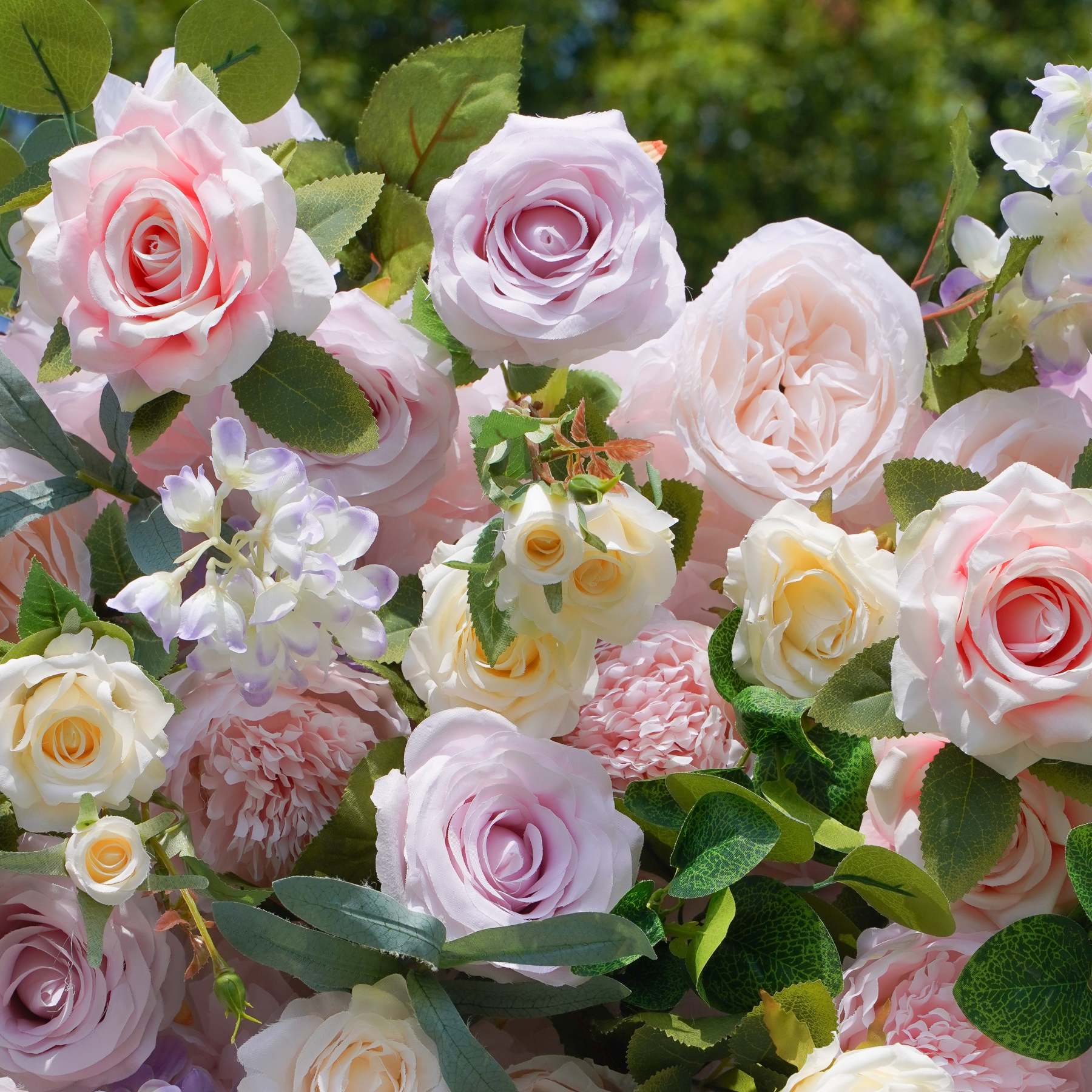 Briar：7D Fabric Artificial rolling up curtain flower wall