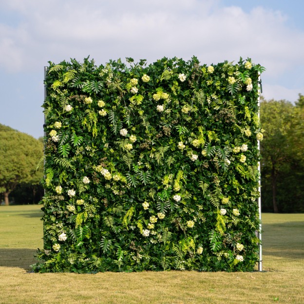 Candor：5D Fabric Artificial rolling up curtain flower wall