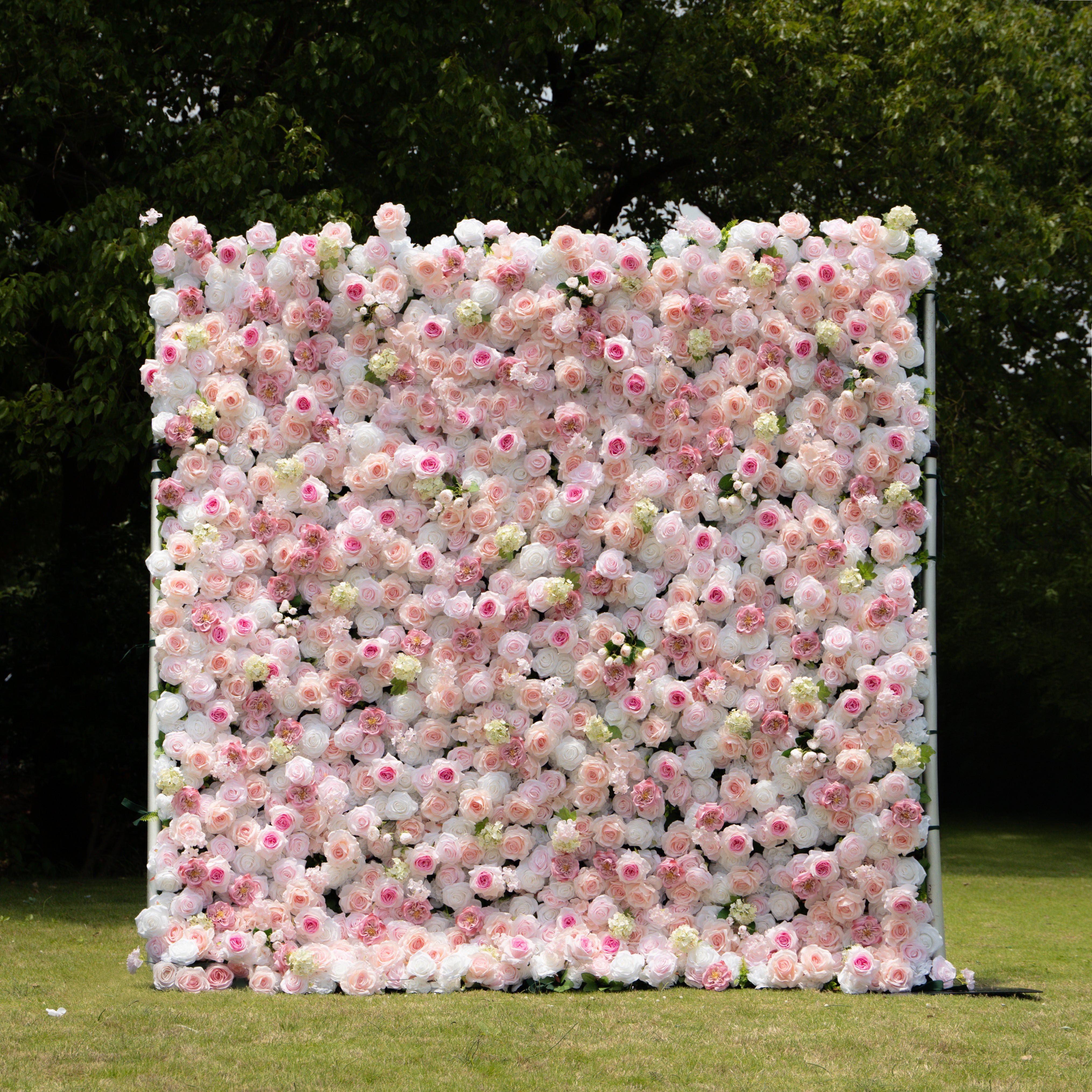 Chelsea：4D Fabric Artificial rolling up curtain flower wall