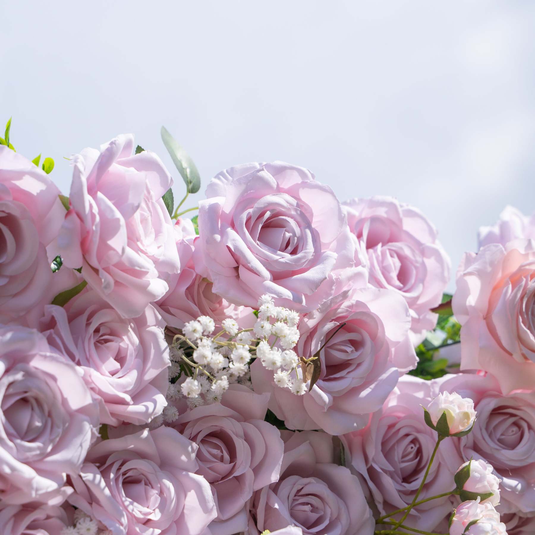 Cori：3D Fabric Artificial rolling up curtain flower wall