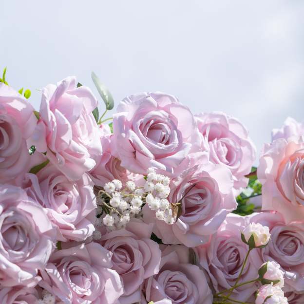 Cori：3D Fabric Artificial rolling up curtain flower wall