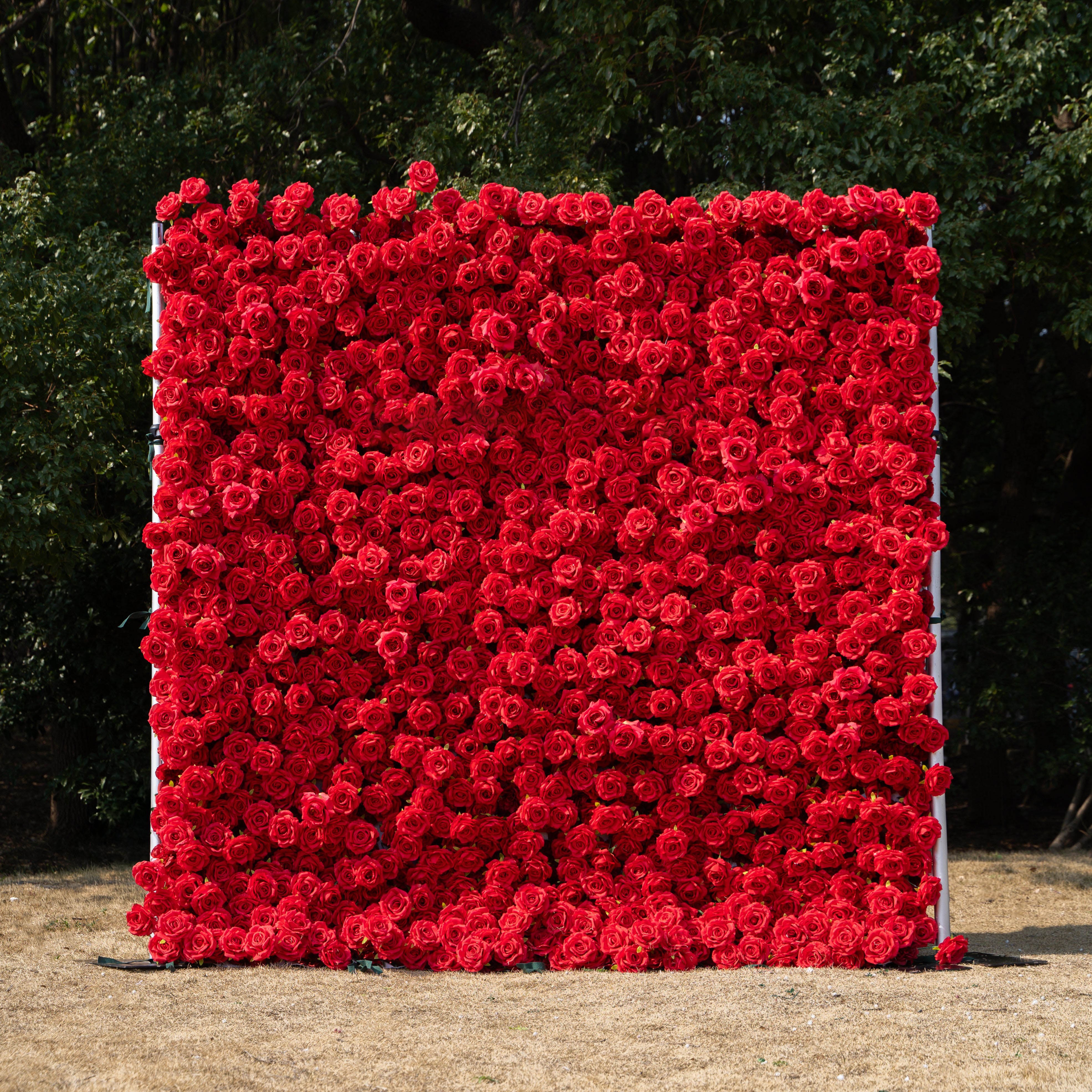 Destiny：3D Fabric Artificial rolling up curtain flower wall