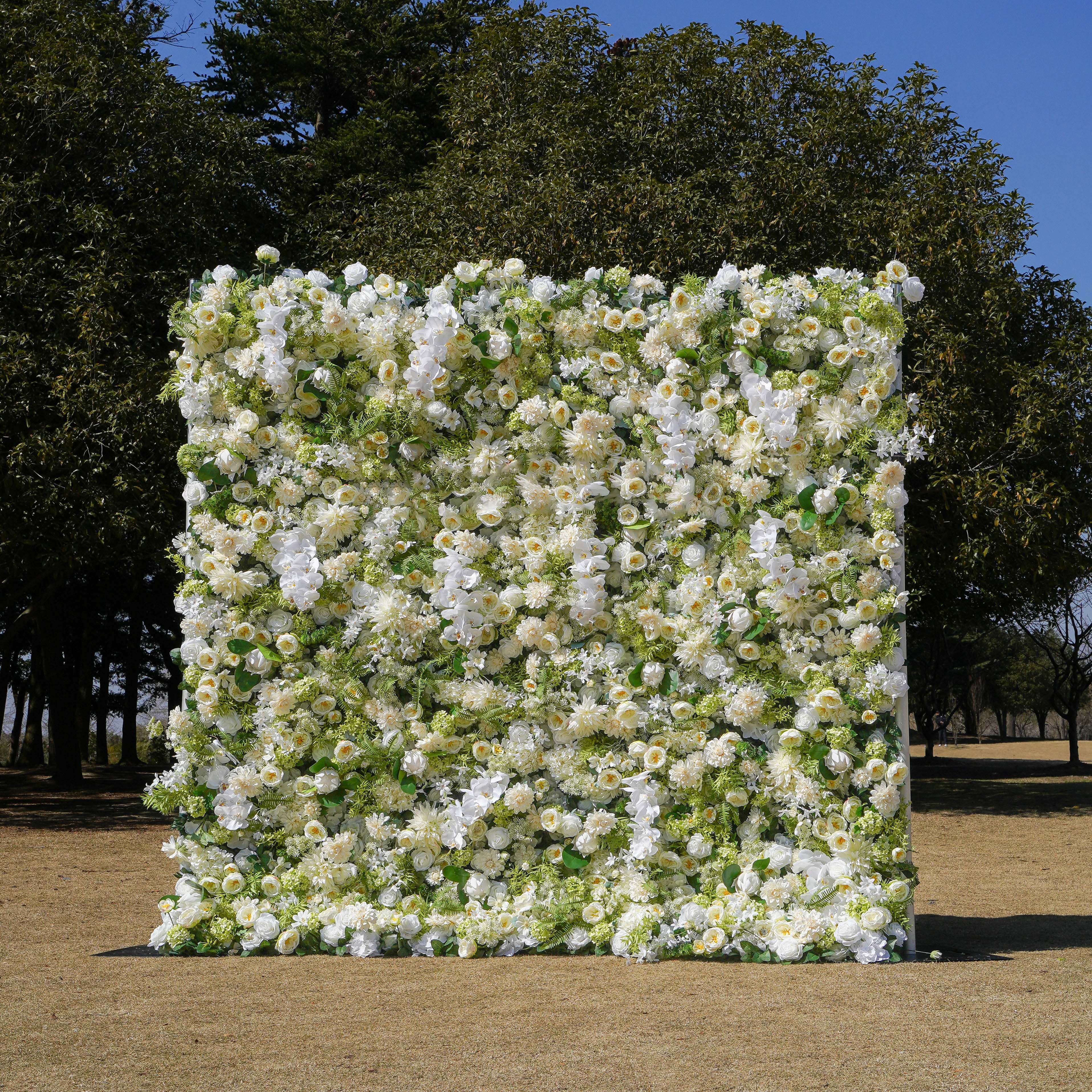 Diamond：7D Fabric Artificial rolling up curtain flower wall