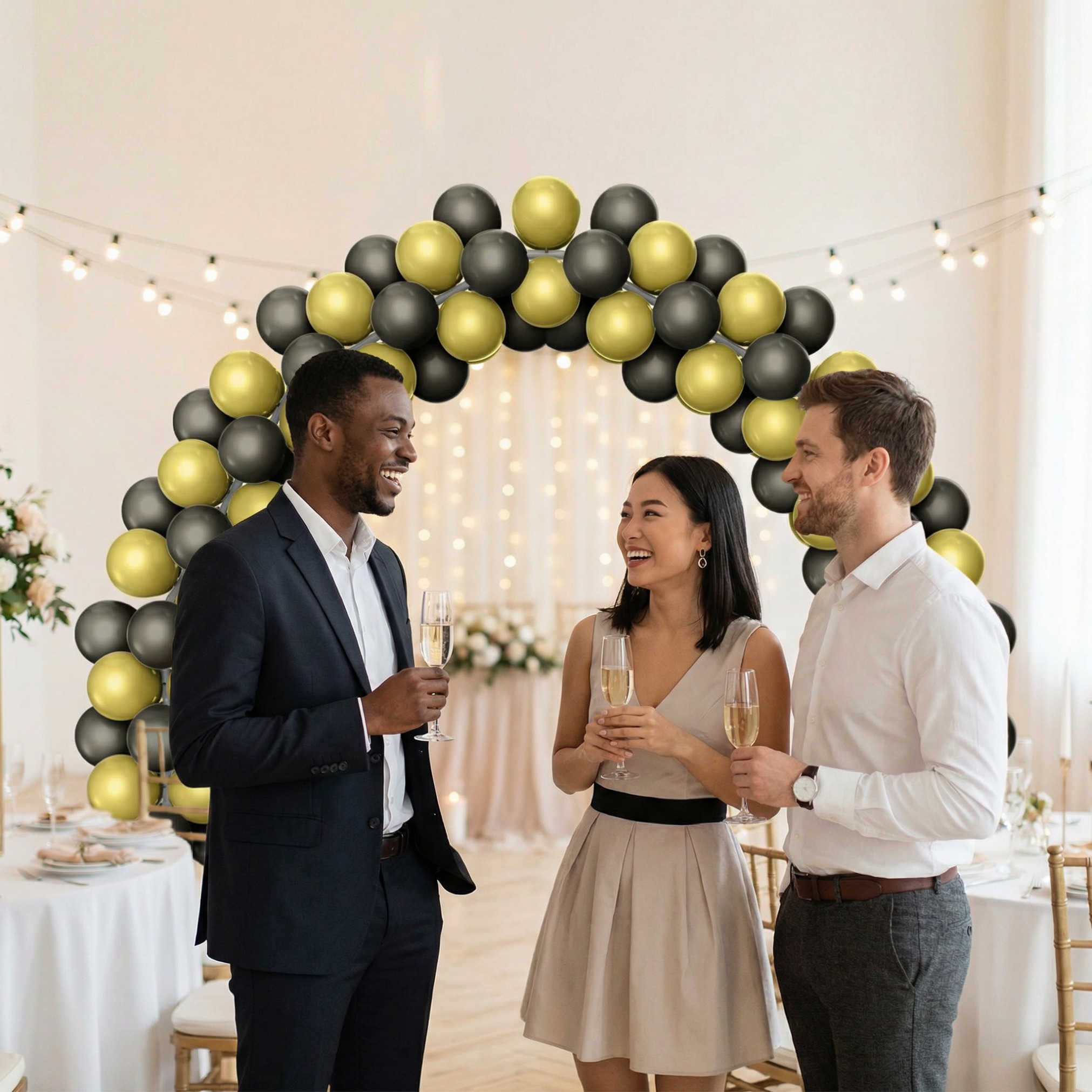 Luxury Black & Gold Balloon Arch Kit