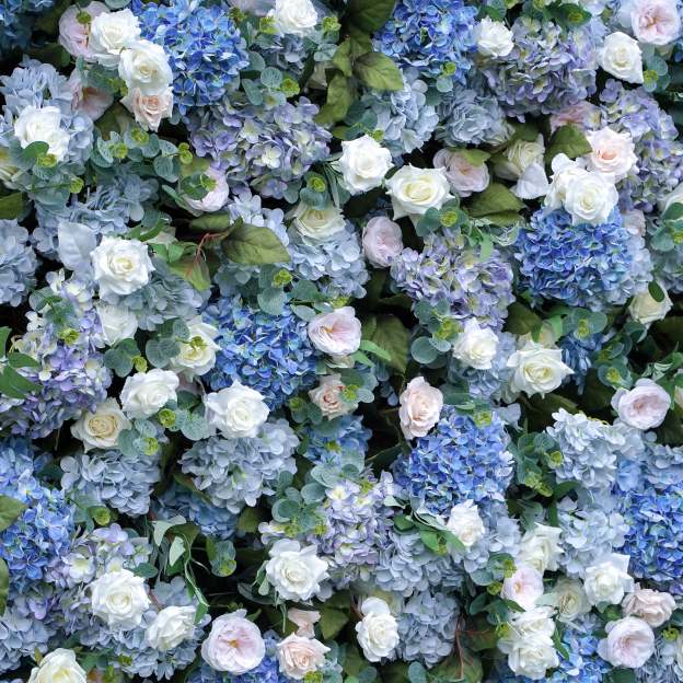 Everly：7D Fabric Artificial rolling up curtain flower wall