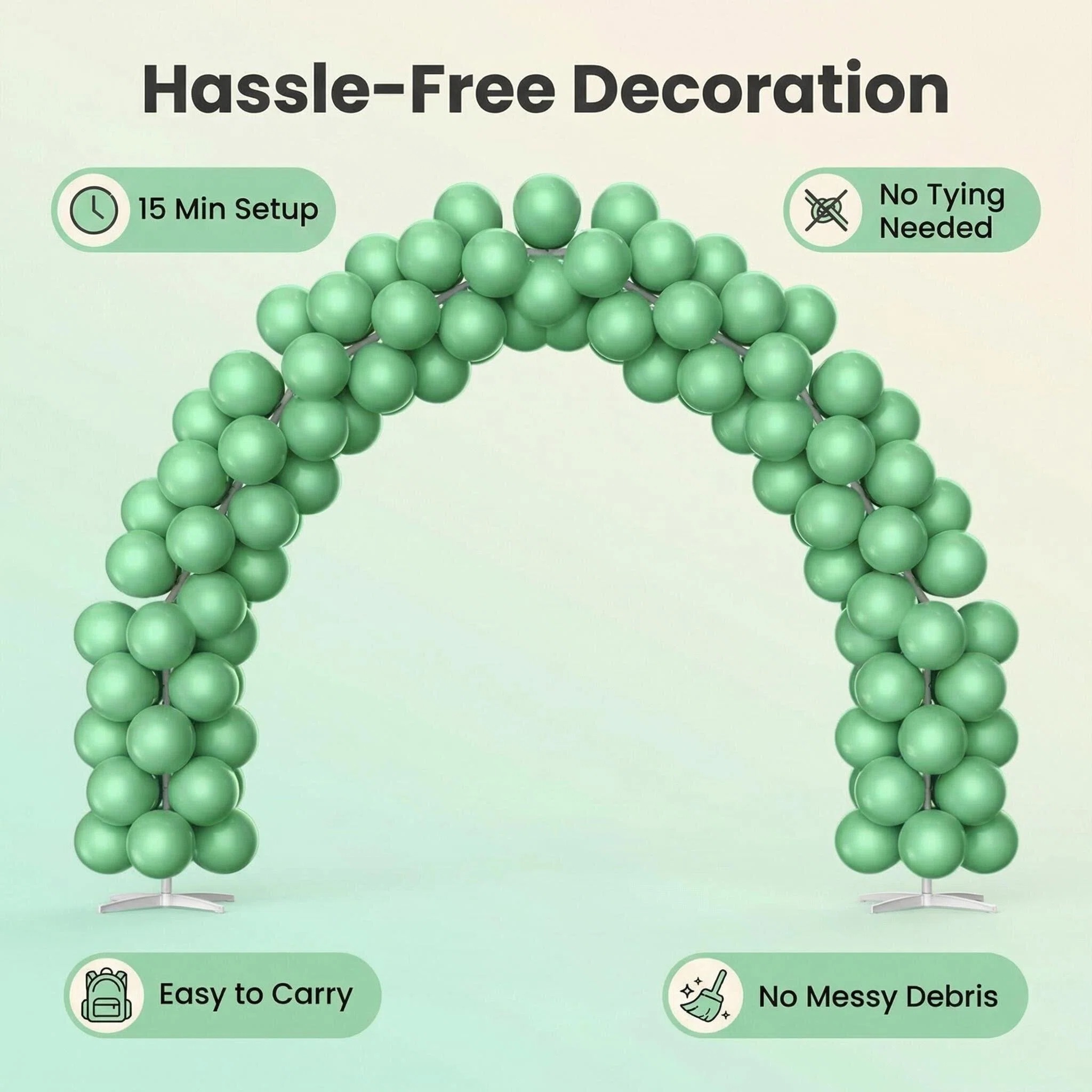 Christmas All Green Balloon Arch Decoration Set