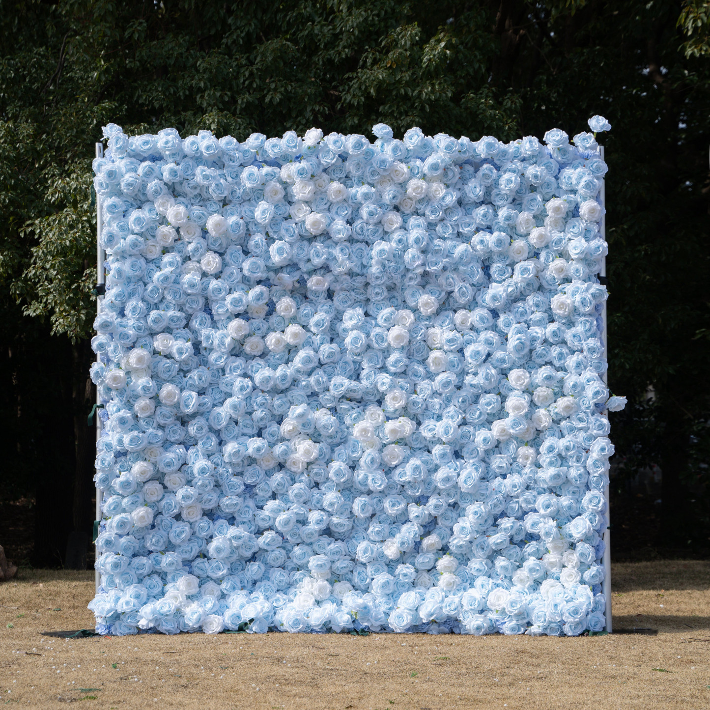 Faith：3D Fabric Artificial rolling up curtain flower wall