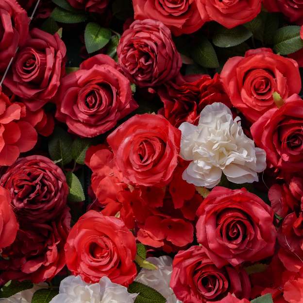 Five： Fabric Artificial zip up curtain flower wall 8ft*8ft