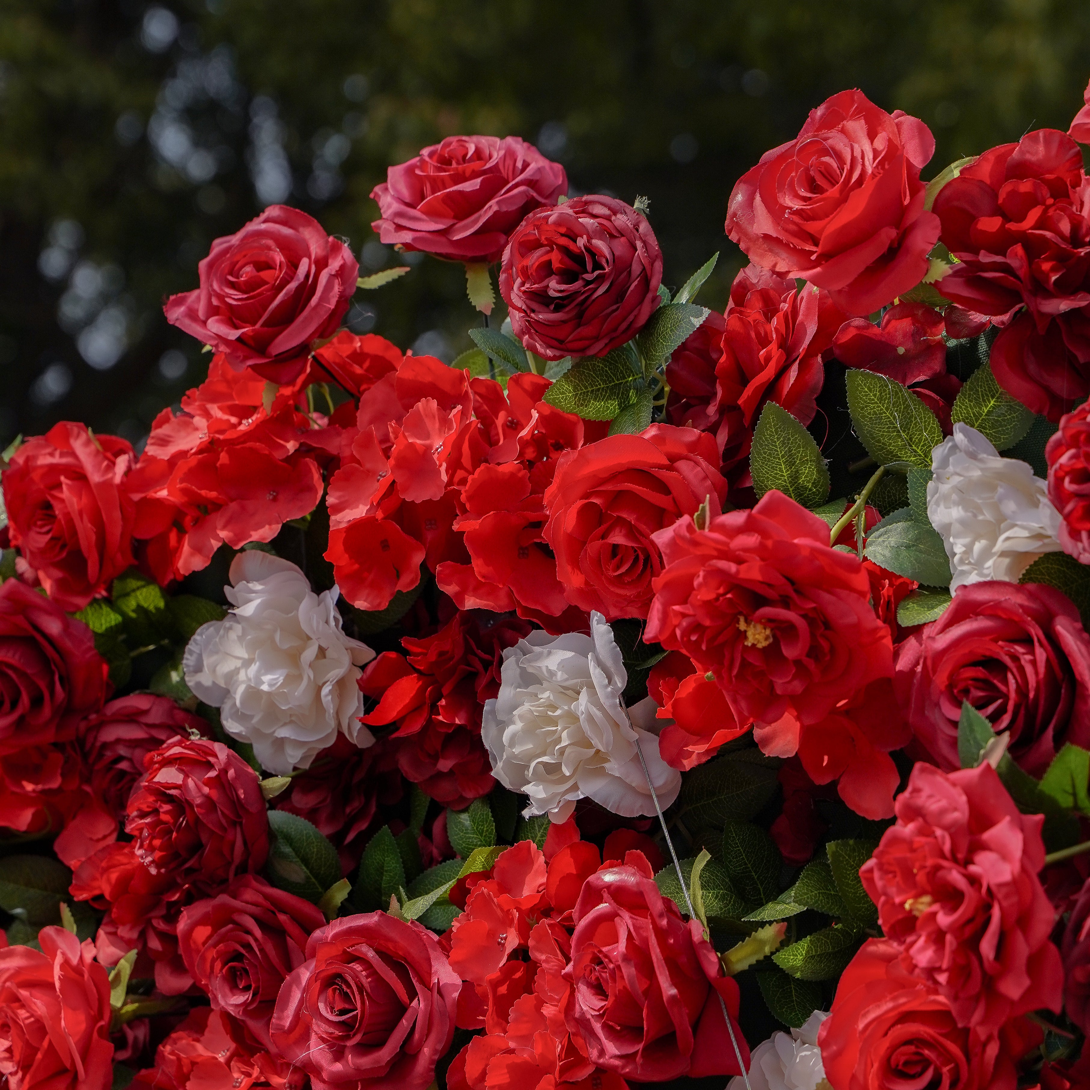 Five： Fabric Artificial zip up curtain flower wall 8ft*8ft