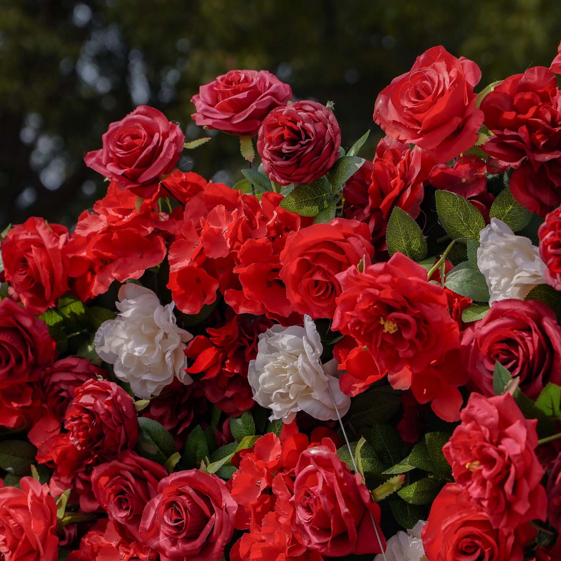 Five： Fabric Artificial zip up curtain flower wall 8ft*8ft