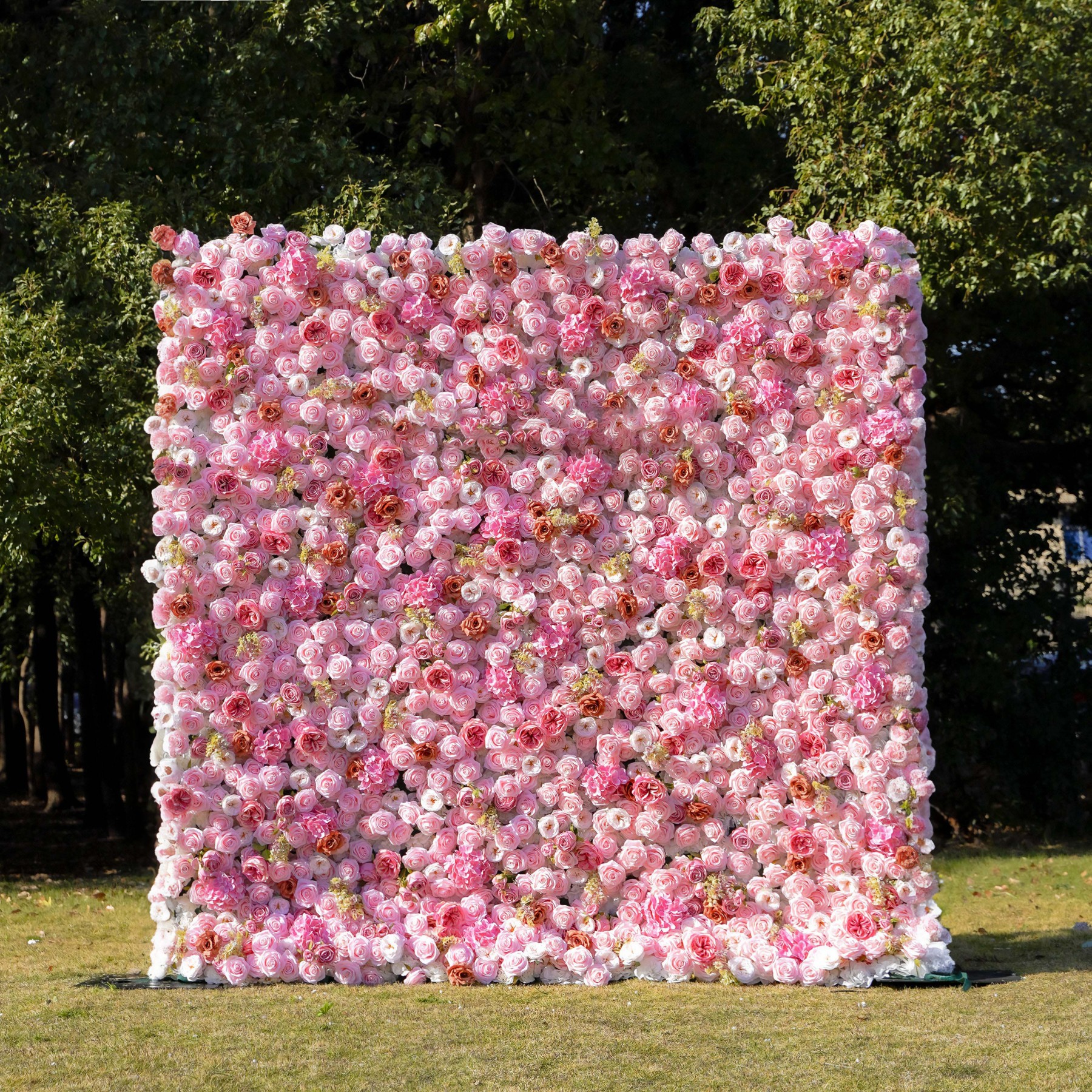 Gabrielle：7D 2023 New Fabric Artificial rolling up curtain flower wall