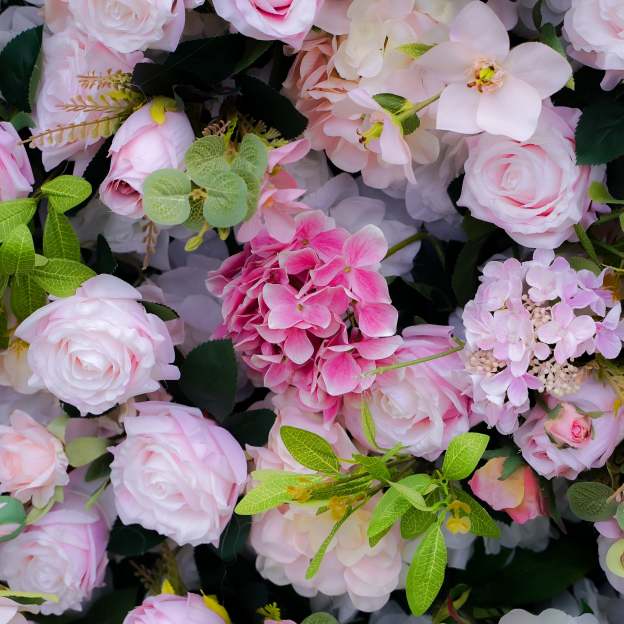 Georgia：7D 2023 New Fabric Artificial rolling up curtain flower wall