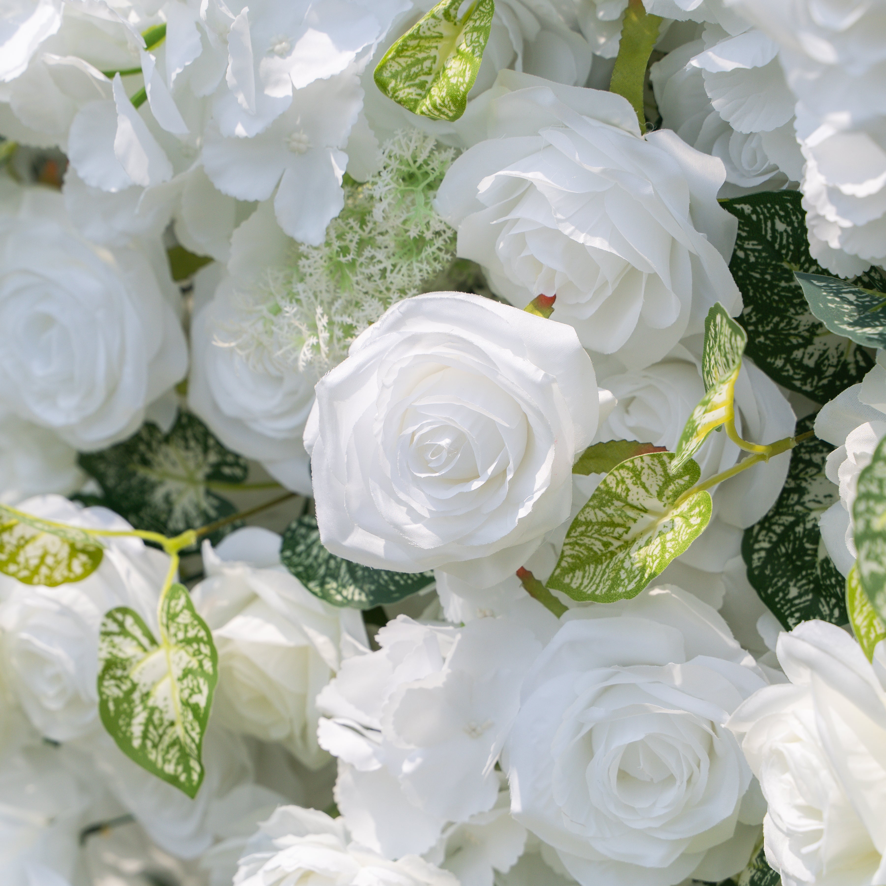 Icing ：3D Fabric Artificial rolling up curtain flower wall