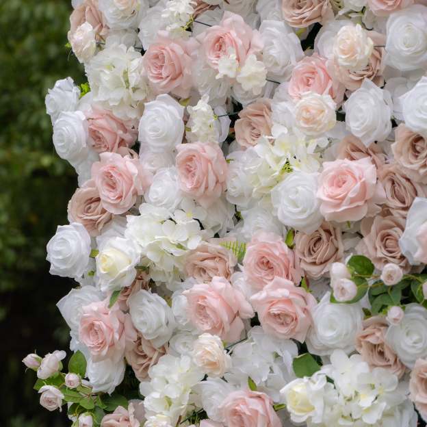 Khloe：4D Fabric Artificial rolling up curtain flower wall