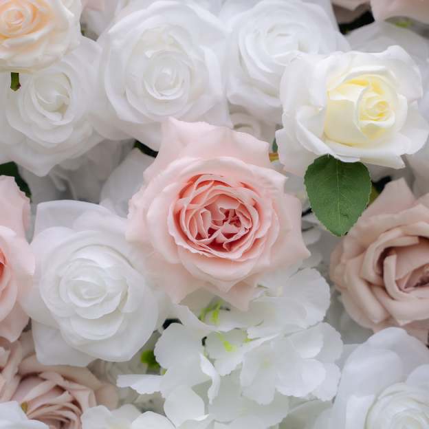 Khloe：4D Fabric Artificial rolling up curtain flower wall