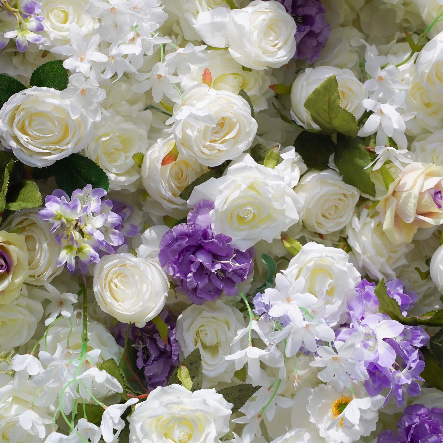 Lilianne：7D Fabric Artificial rolling up curtain flower wall