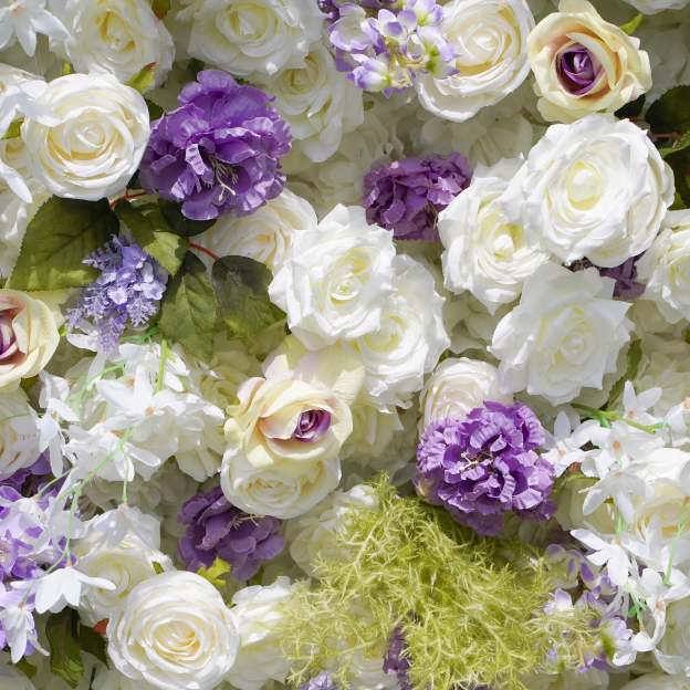 Lilianne：7D Fabric Artificial rolling up curtain flower wall