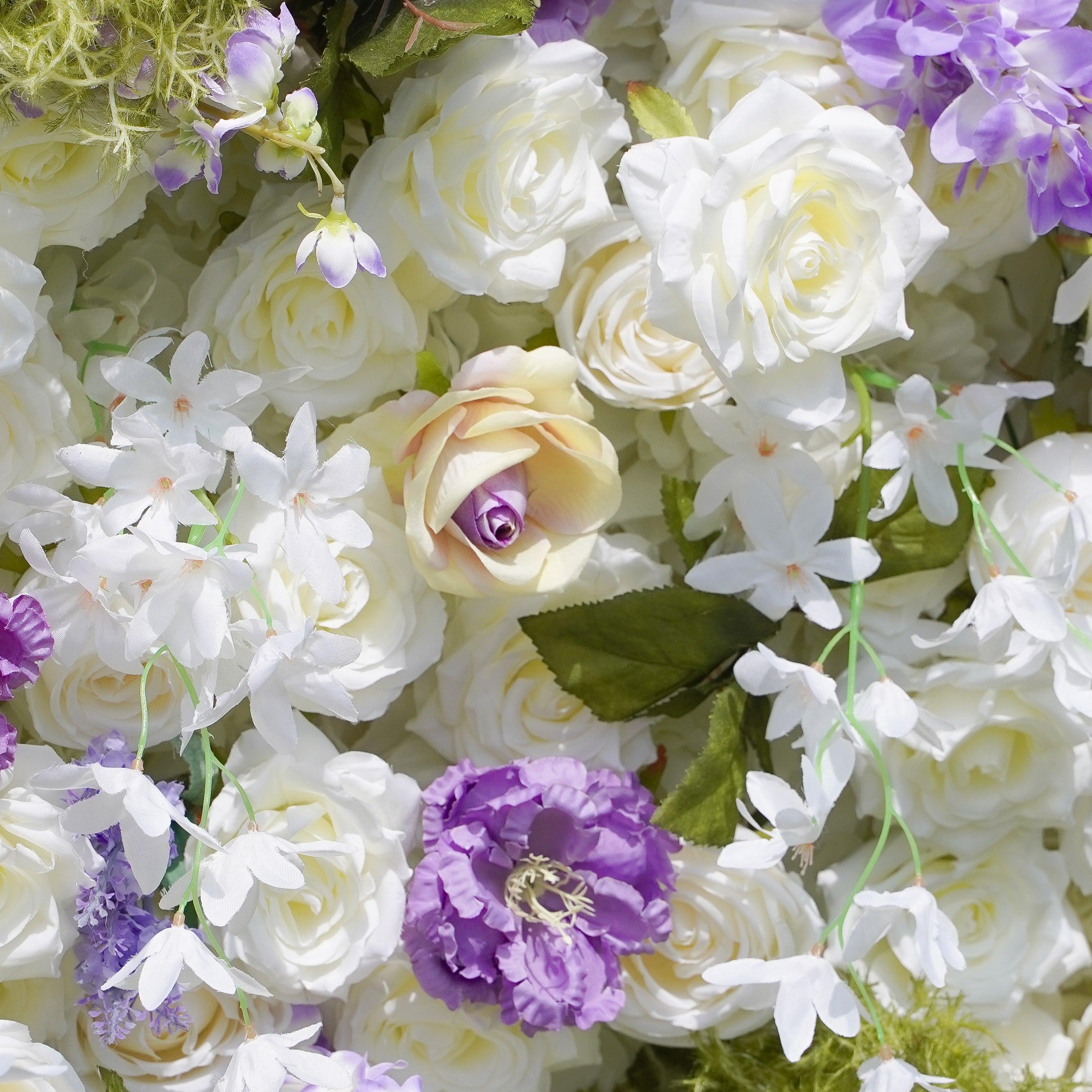 Lilianne：7D Fabric Artificial rolling up curtain flower wall