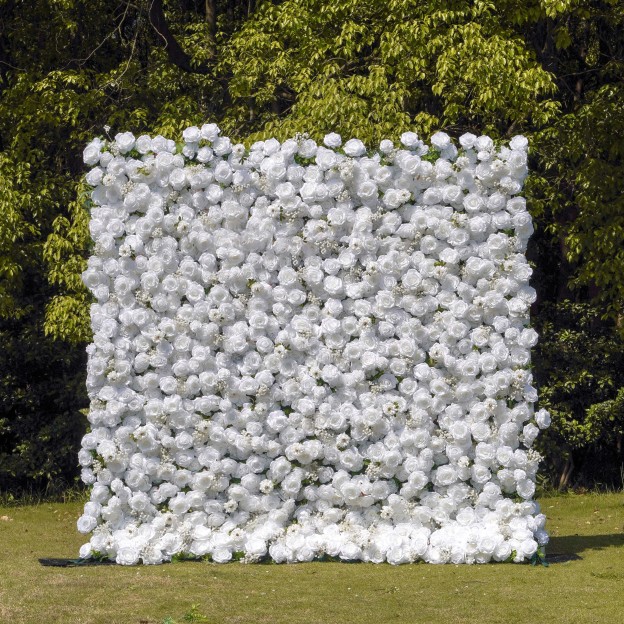 Miya：5D Fabric Artificial rolling up curtain flower wall