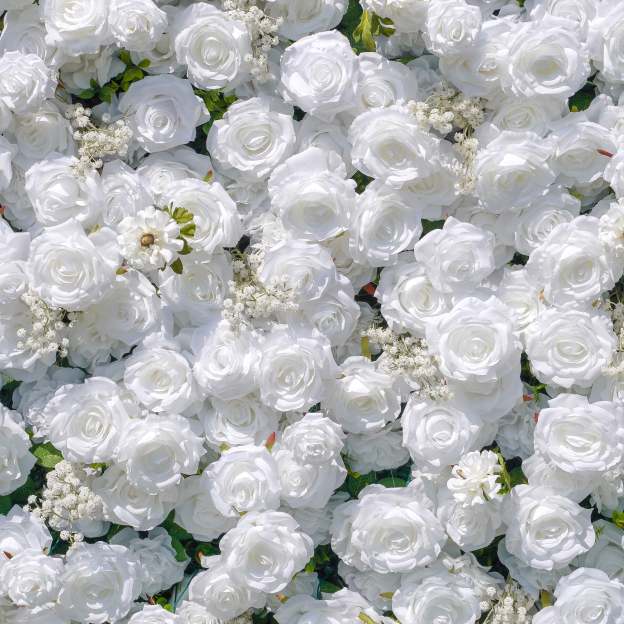 Miya：5D Fabric Artificial rolling up curtain flower wall(Ready to ship-Only USA)