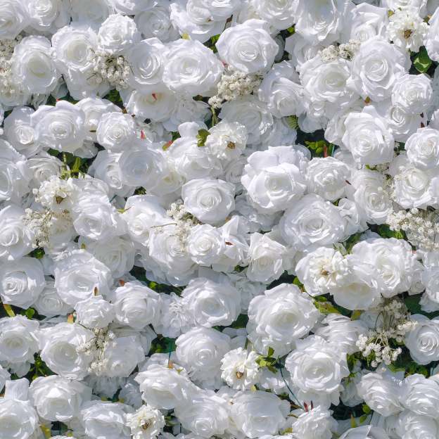 Miya：5D Fabric Artificial rolling up curtain flower wall(Ready to ship-Only USA)