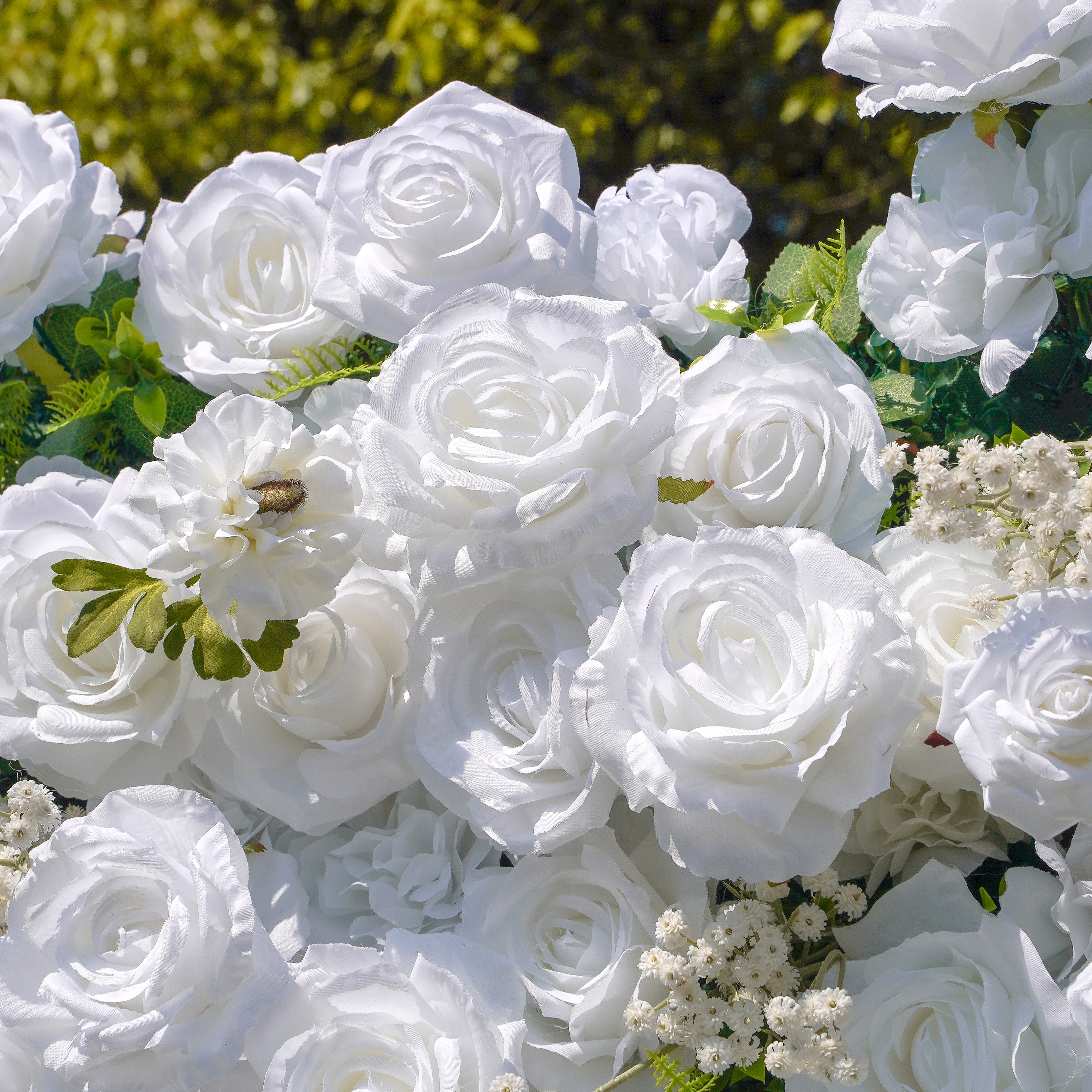 Miya：5D Fabric Artificial rolling up curtain flower wall(Ready to ship-Only USA)