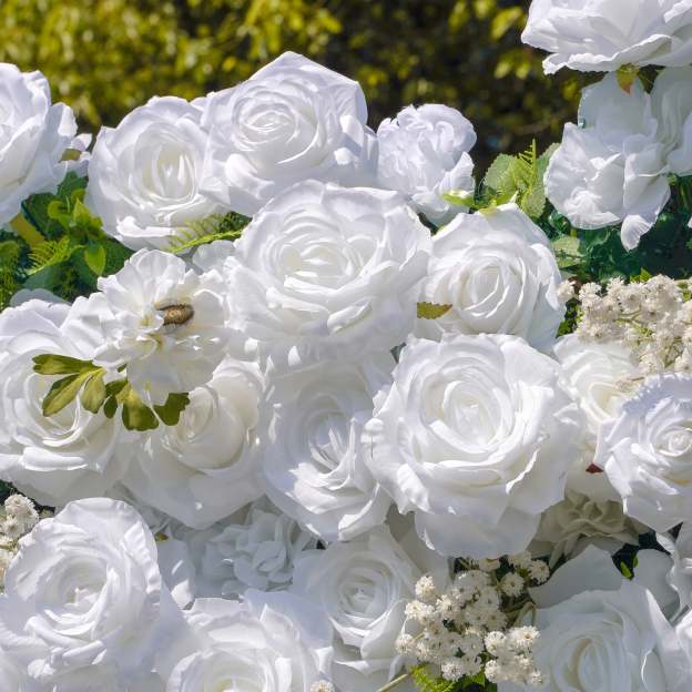 Miya：5D Fabric Artificial rolling up curtain flower wall(Ready to ship-Only USA)