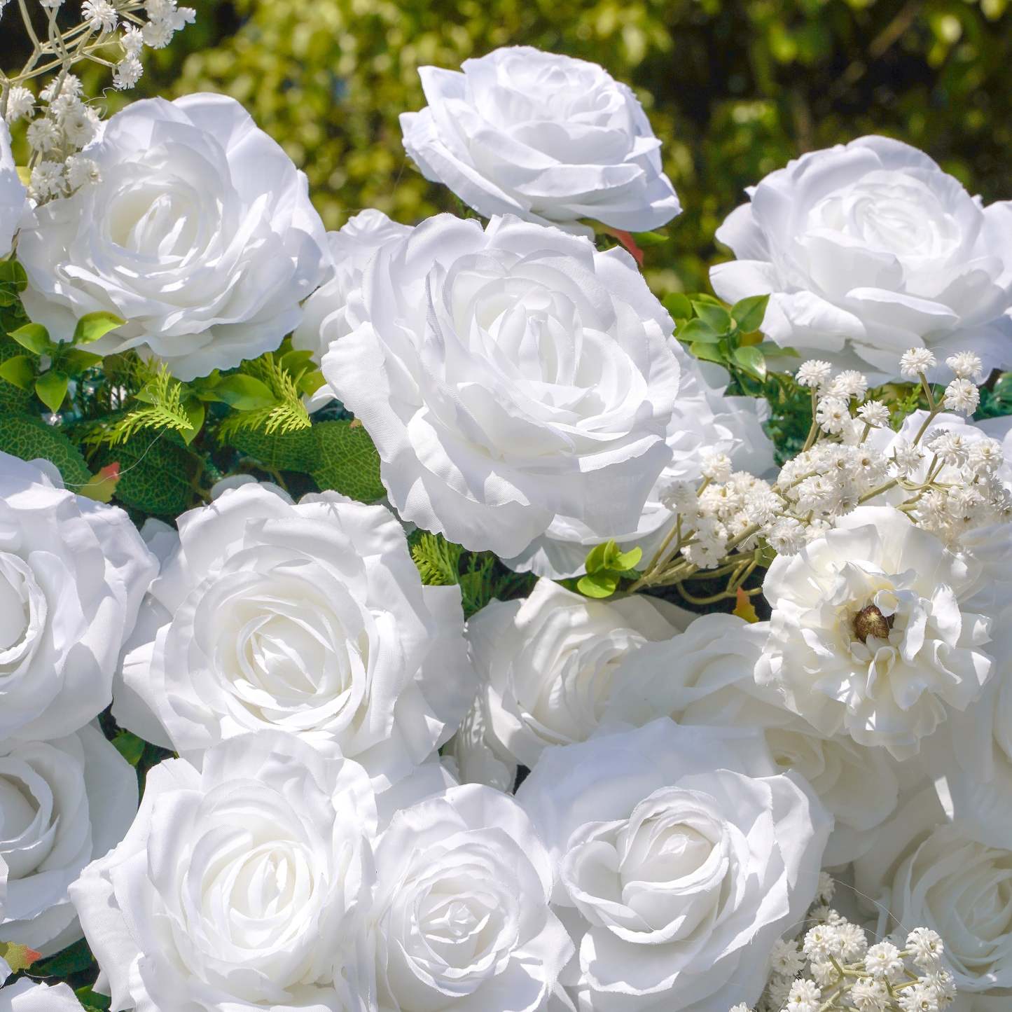 Miya：5D Fabric Artificial rolling up curtain flower wall(Ready to ship-Only USA)