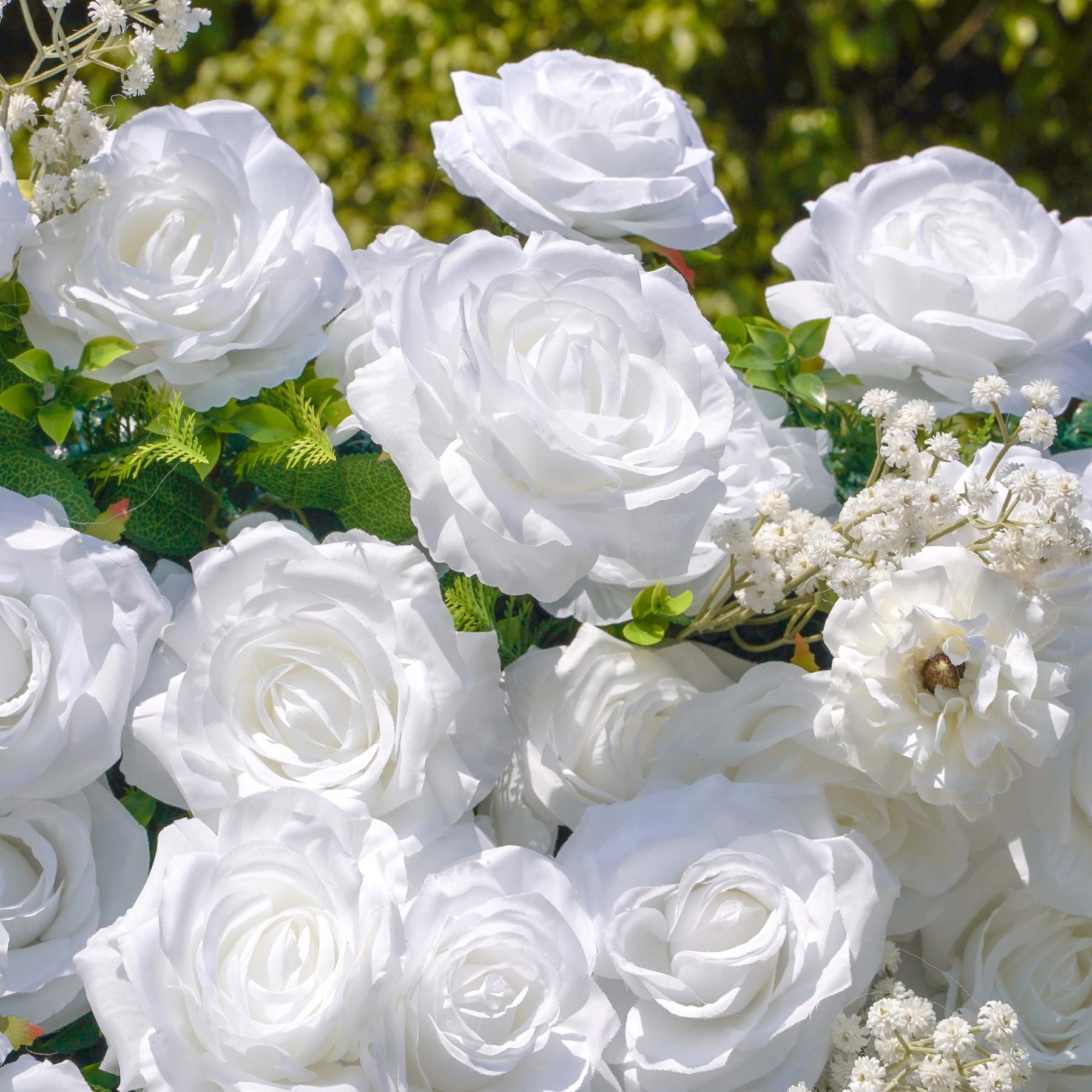 Miya：5D Fabric Artificial rolling up curtain flower wall(Ready to ship-Only USA)