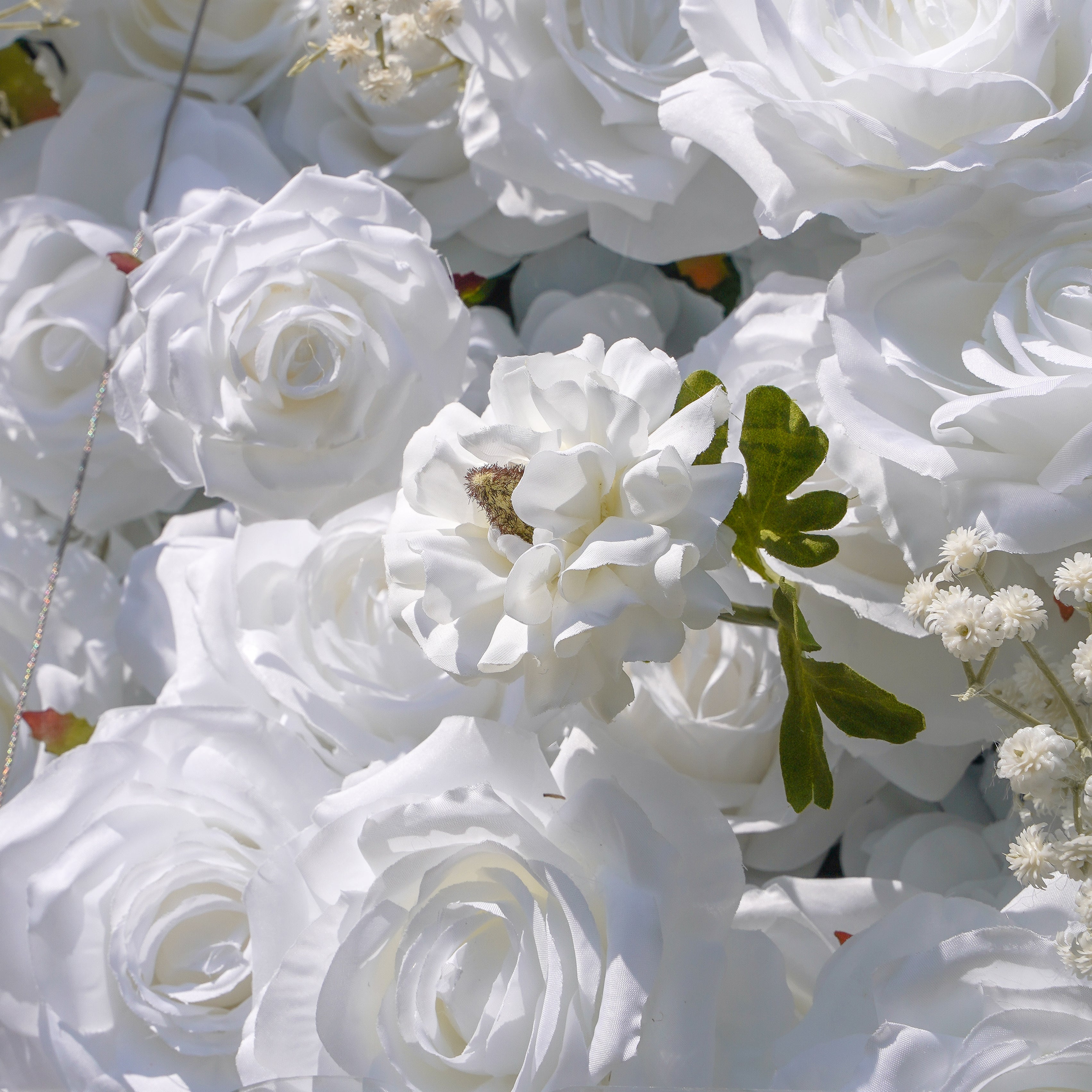 Miya：5D Fabric Artificial rolling up curtain flower wall(Ready to ship-Only USA)