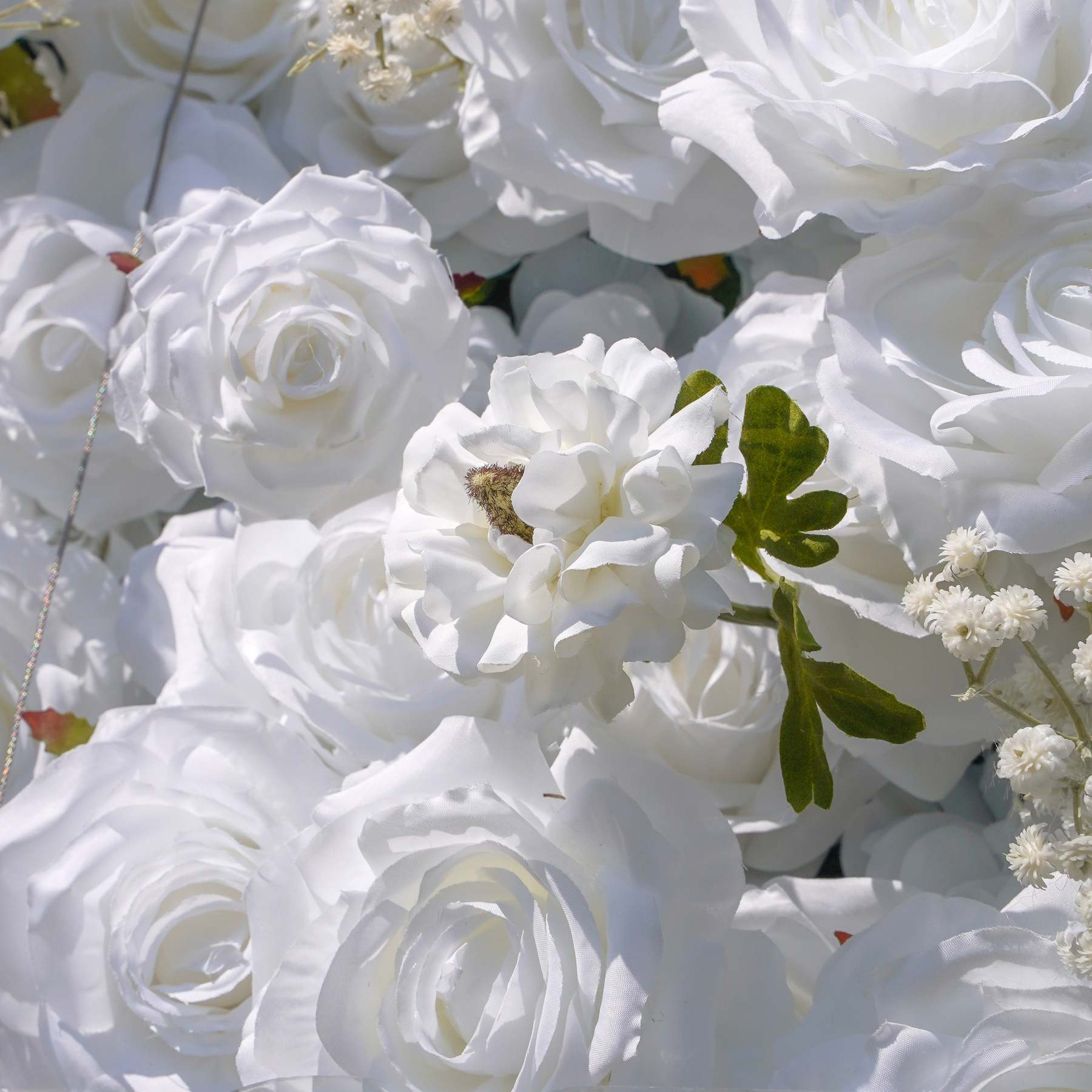 Miya：5D Fabric Artificial rolling up curtain flower wall(Ready to ship-Only USA)