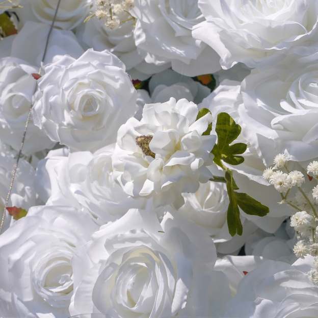 Miya：5D Fabric Artificial rolling up curtain flower wall(Ready to ship-Only USA)