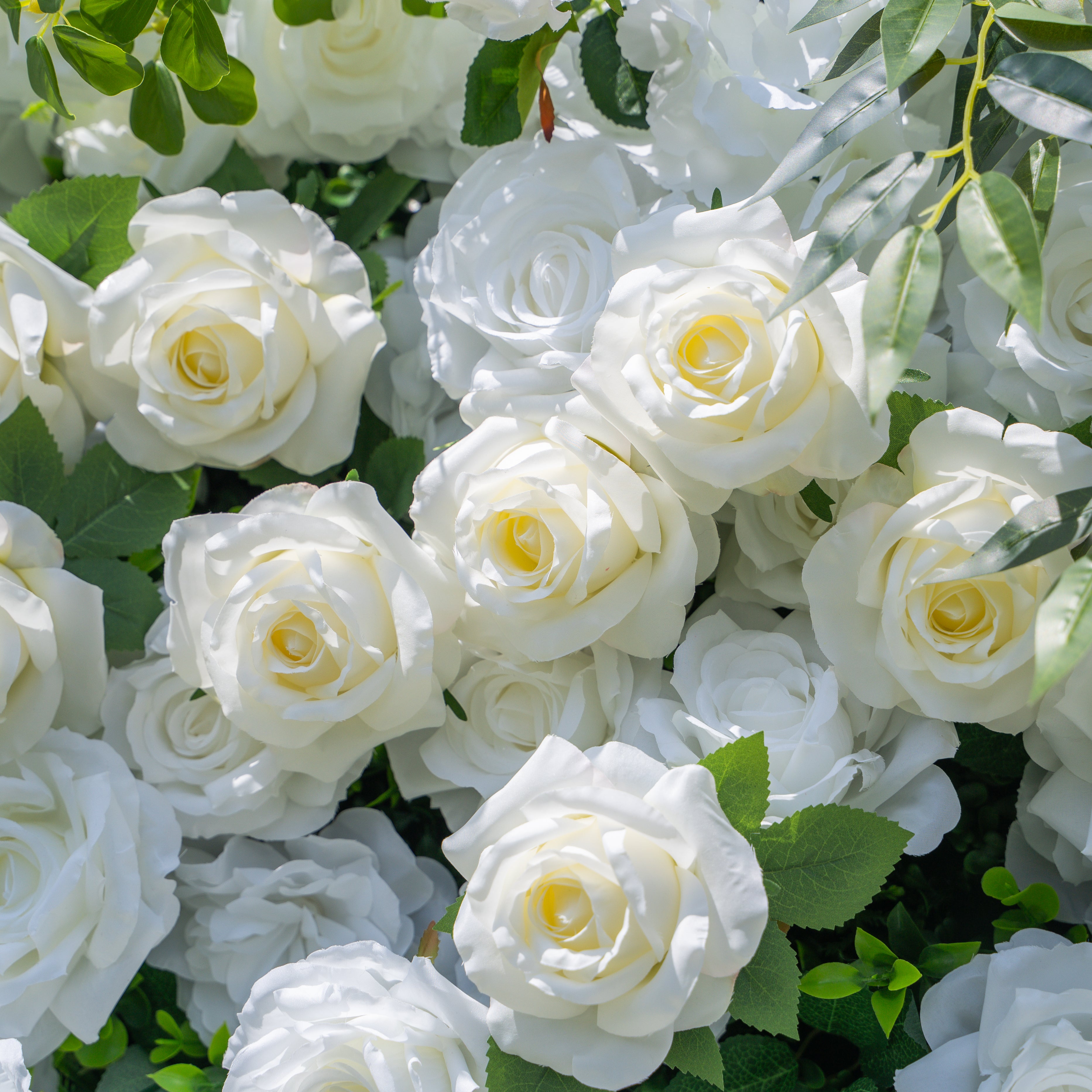 Moonlight：3D Fabric Artificial rolling up curtain flower wall