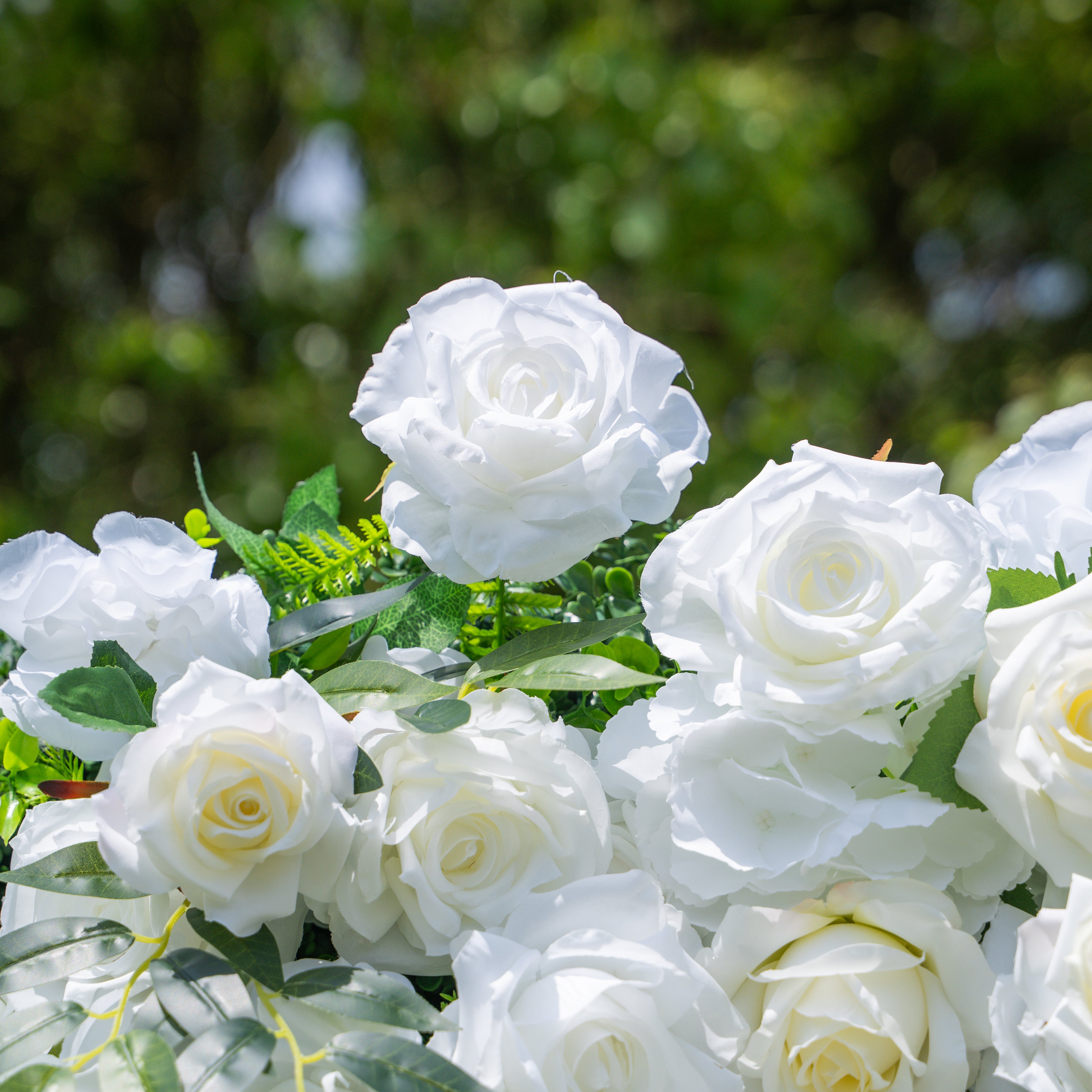 Moonlight：3D Fabric Artificial rolling up curtain flower wall