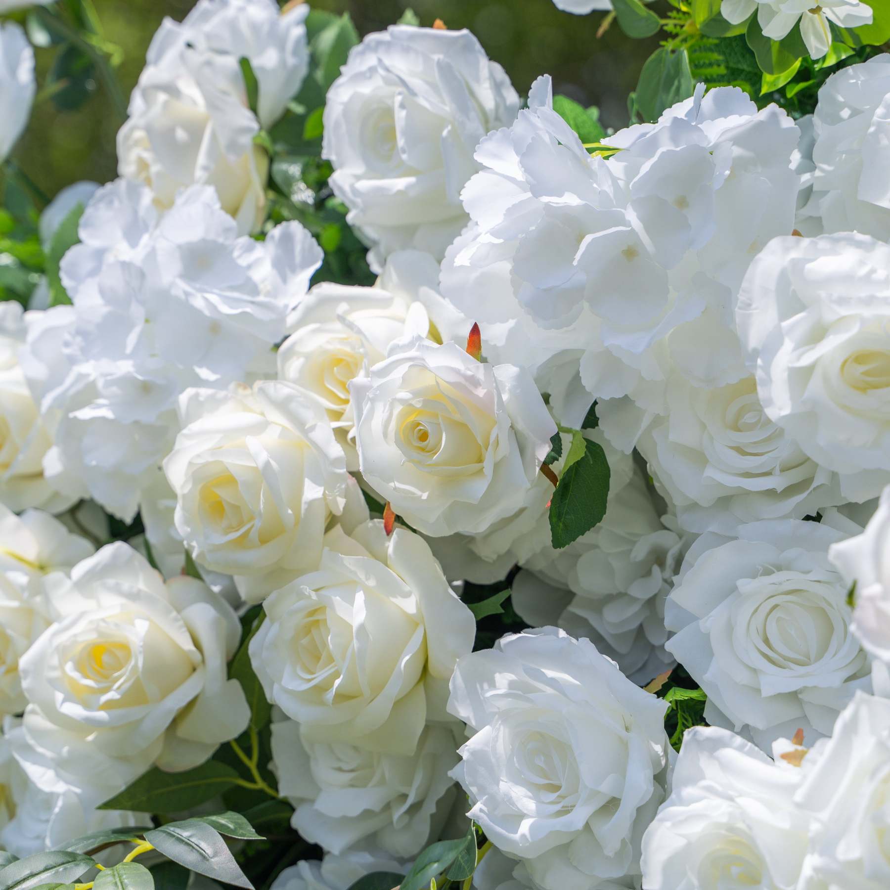 Moonlight：3D Fabric Artificial rolling up curtain flower wall