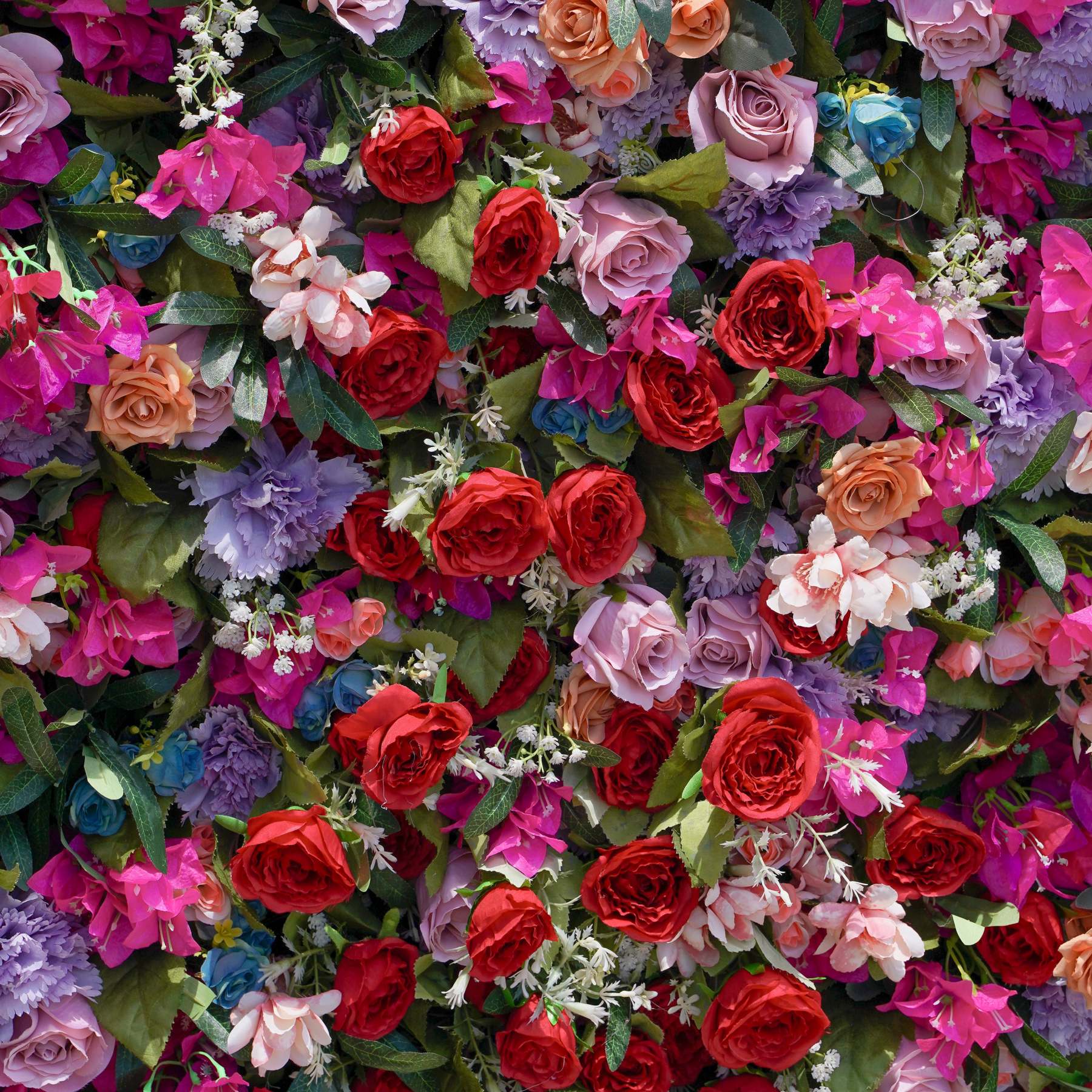 NooZay：7D 2025 Fabric Artificial rolling up curtain flower wall